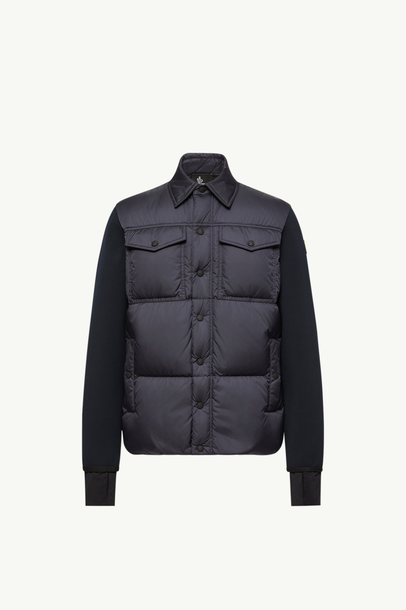 Padded Zip-Up Cardigan Men Navy Blue Moncler 2