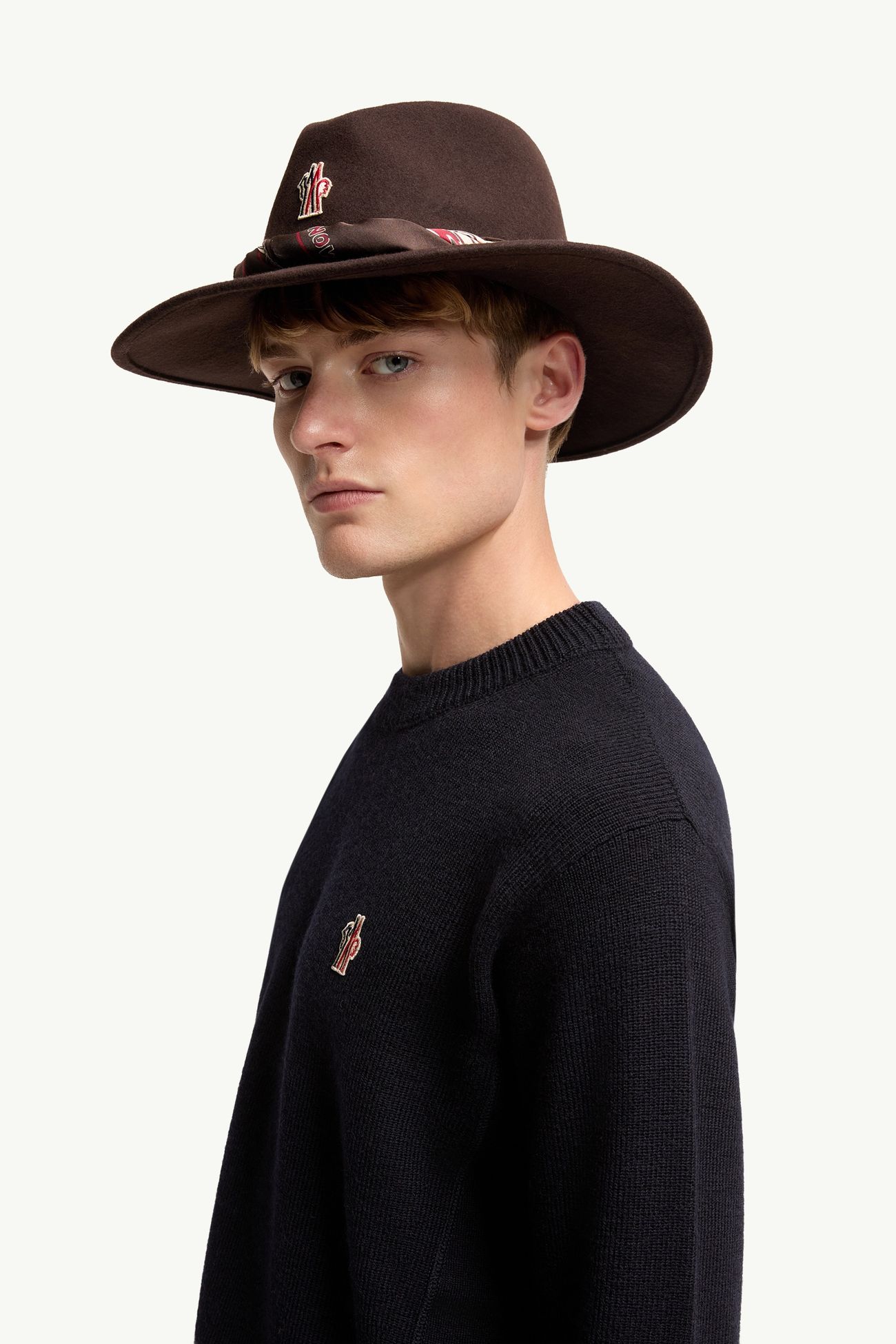 Logo Wool Jumper Men Dark Blue Moncler 1