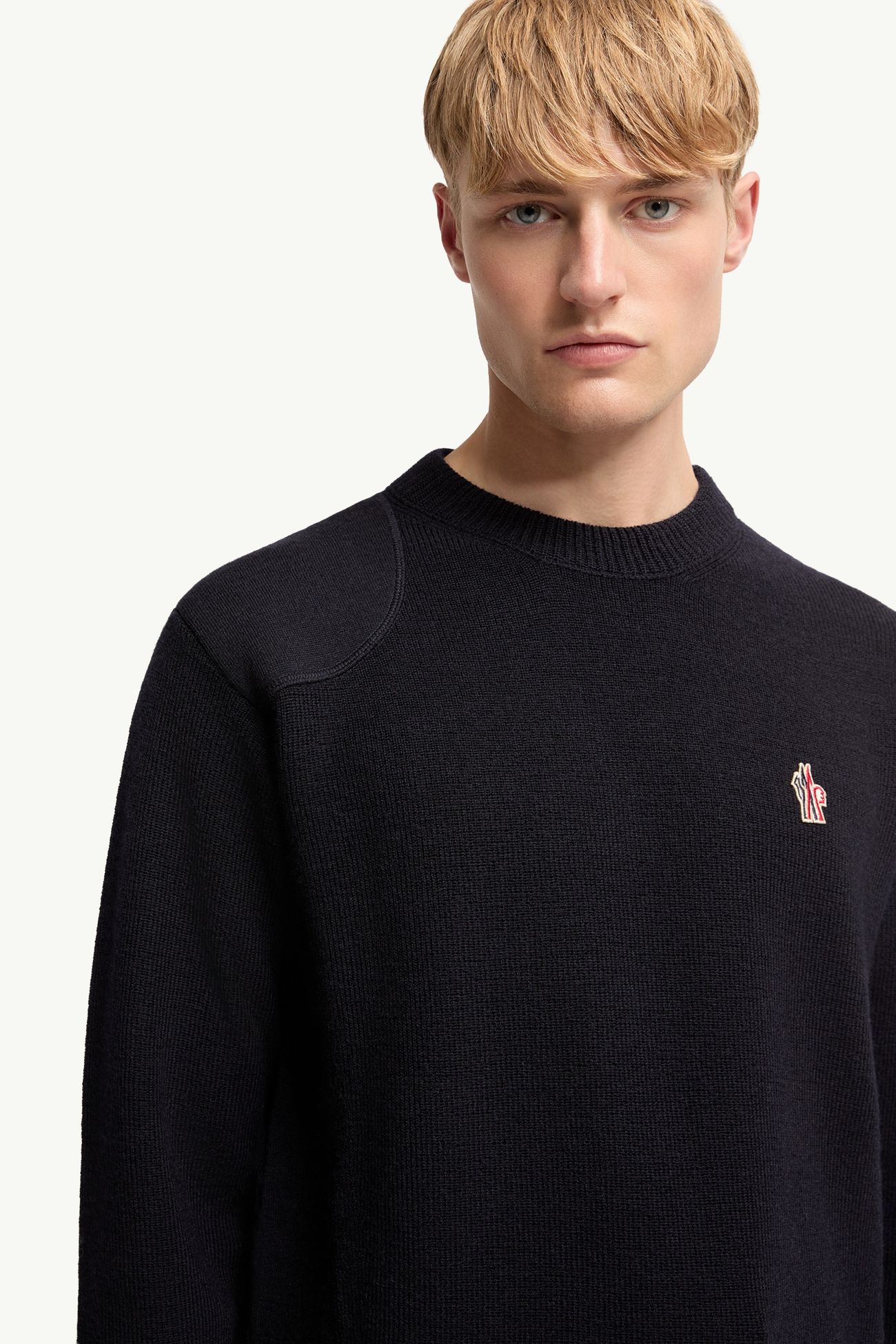 男士标识羊毛毛衣 男士 深蓝色 Moncler 5