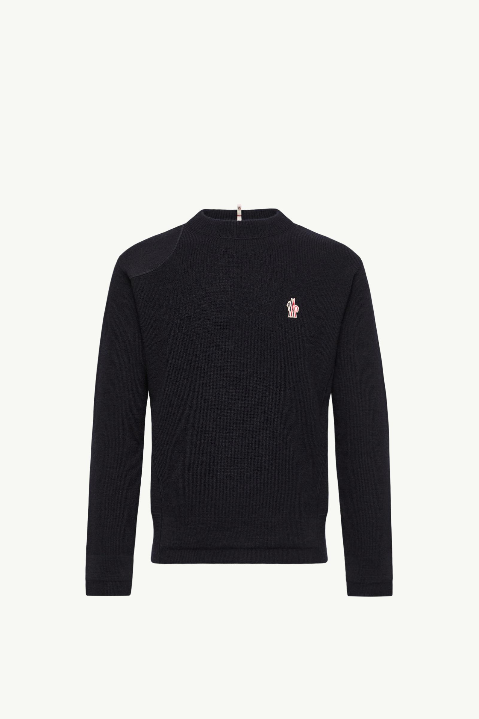 Logo Wool Jumper Men Dark Blue Moncler, 1 of 0