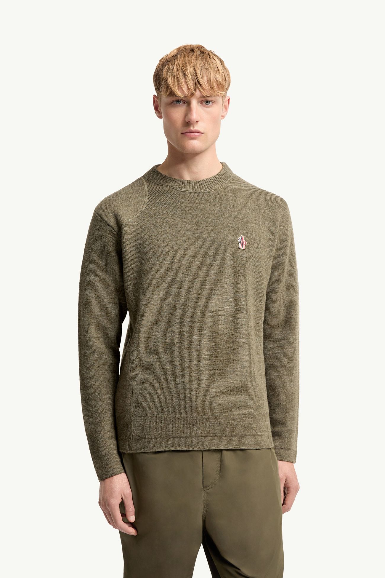 男士标识羊毛毛衣 男士 橄榄绿 Moncler 3