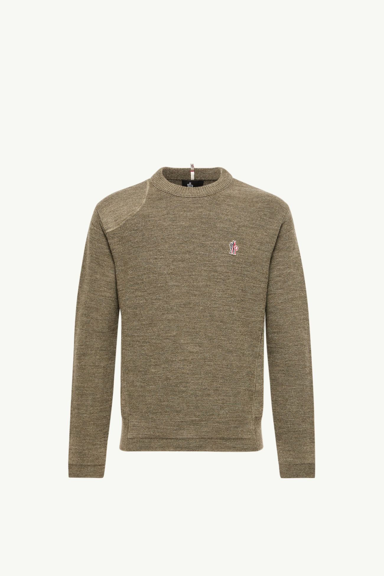 Logo Wool Jumper Men Olive Green Moncler 2