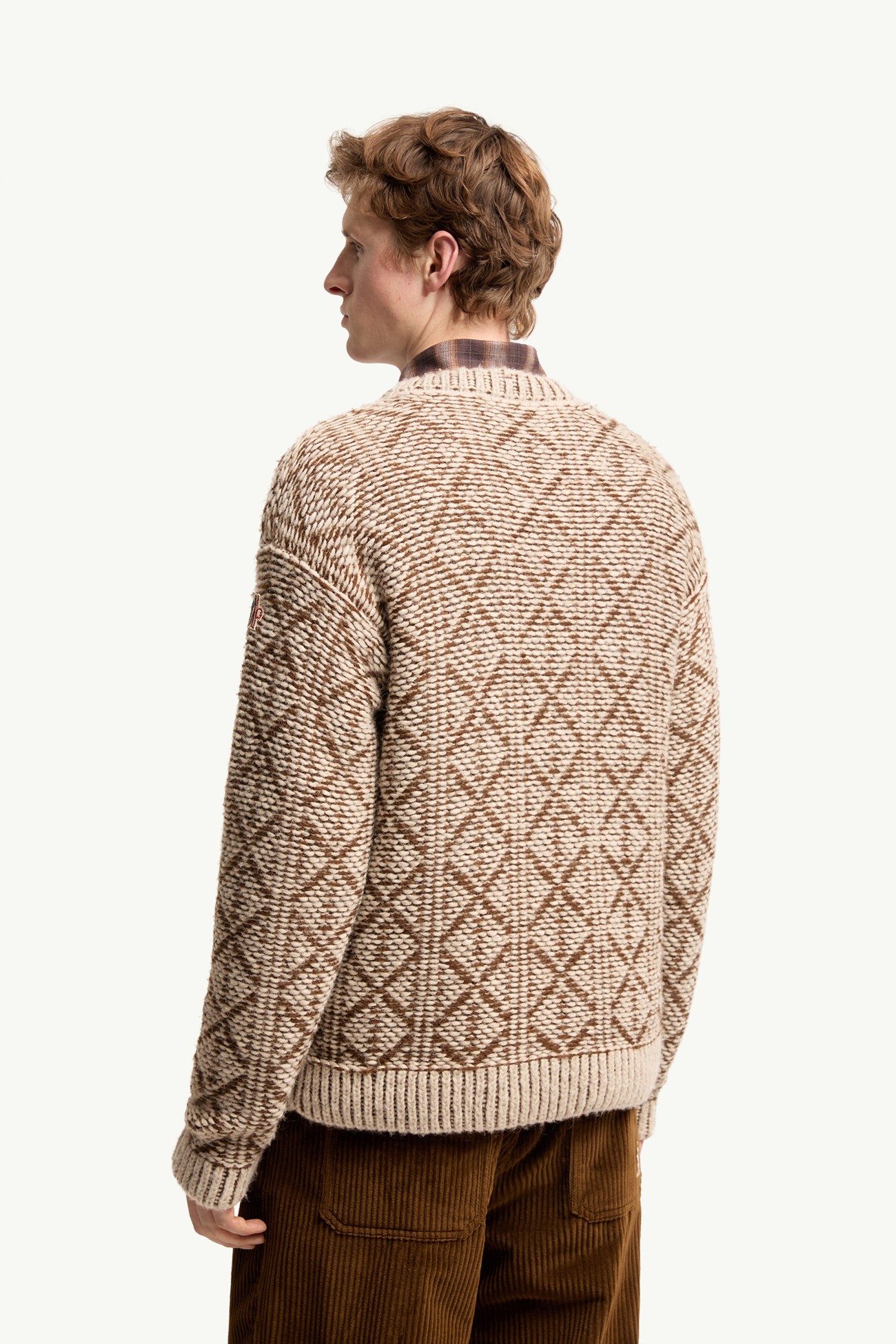 Maglione a rombi in misto lana e alpaca Uomo Beige Moncler 4