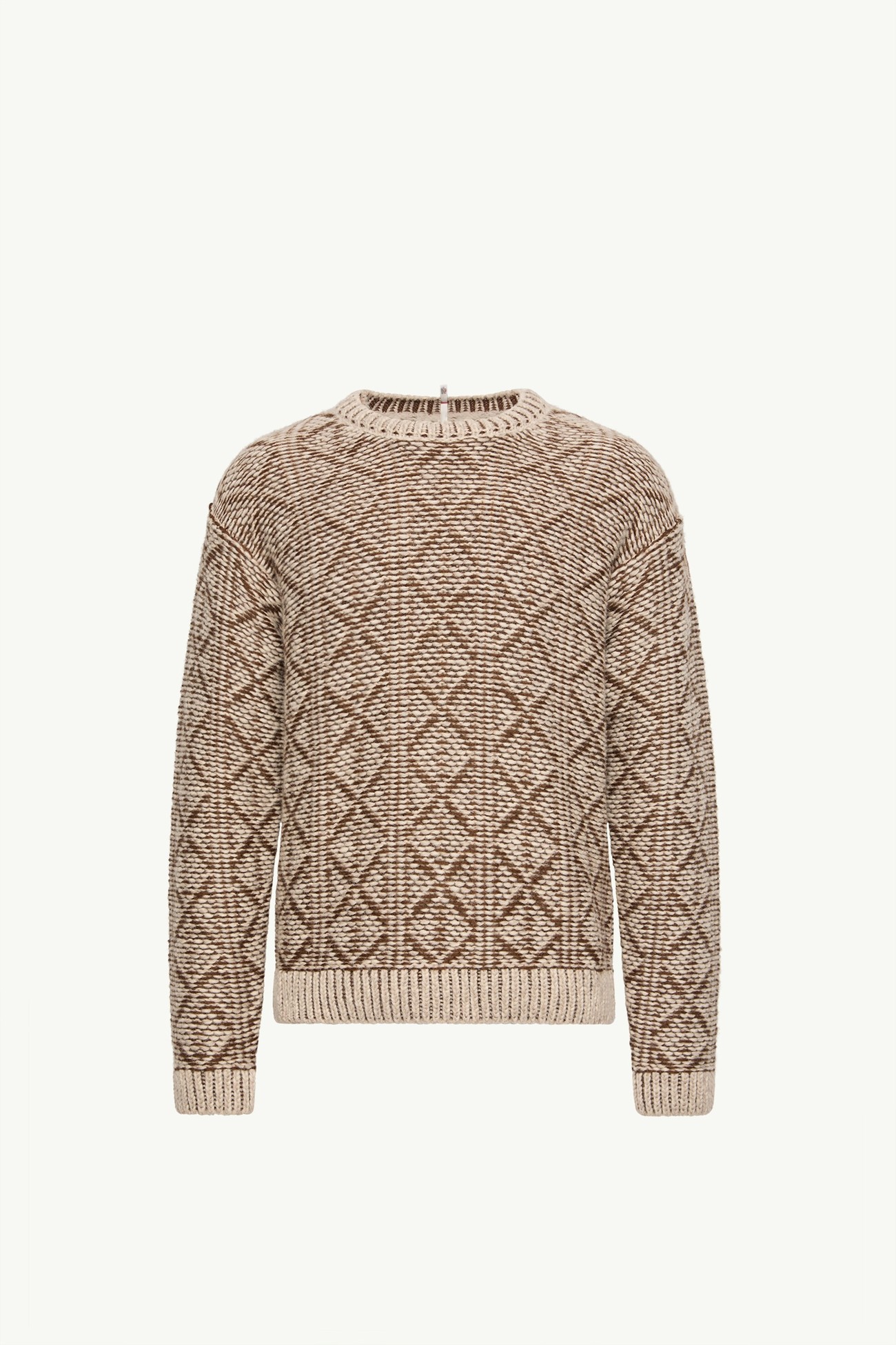Maglione a rombi in misto lana e alpaca Uomo Beige Moncler 2