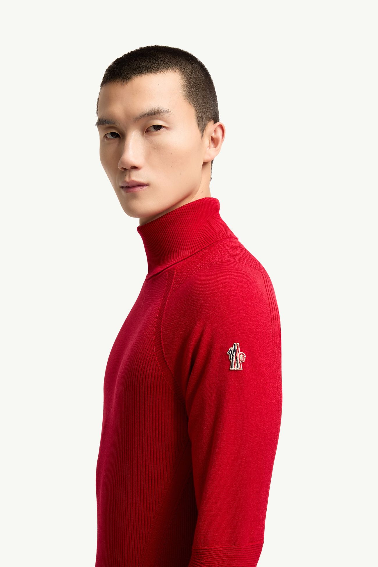 羊毛混紡樽領毛衣 男士 紅色 Moncler 1