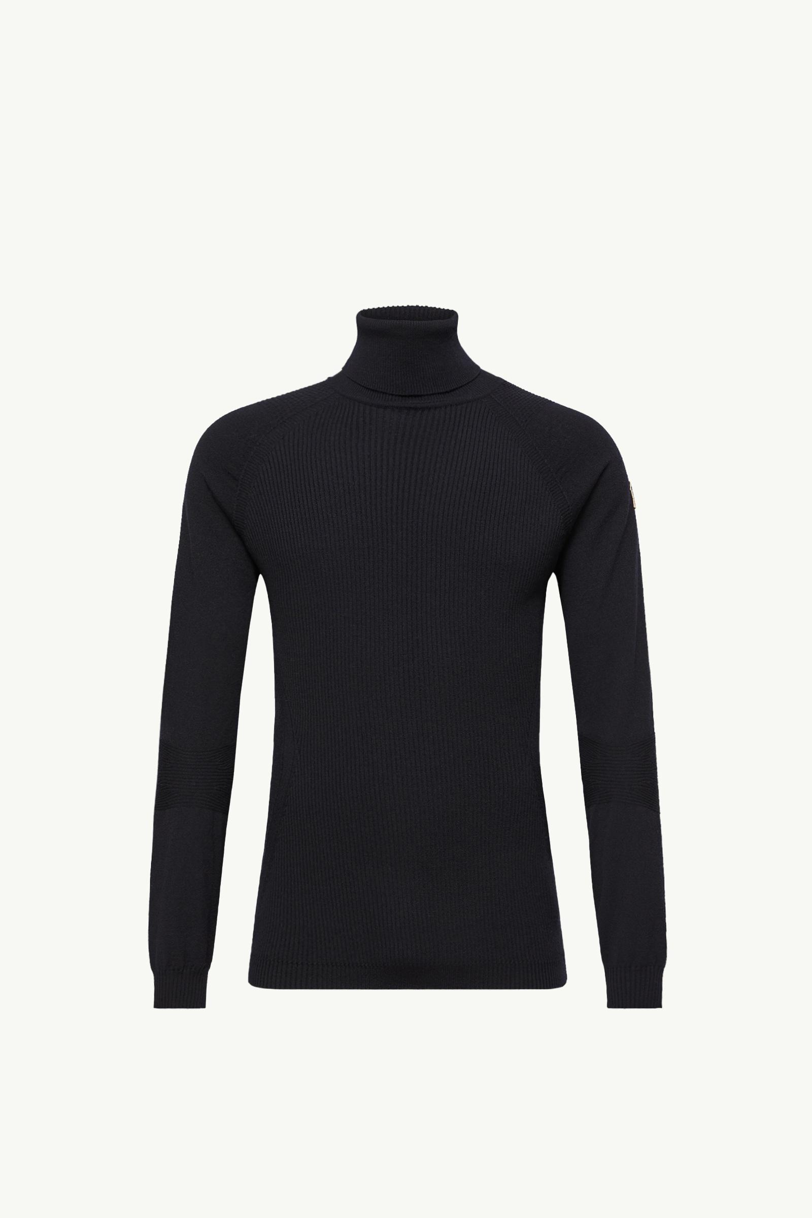 Wool Blend Polo Neck Jumper Men Dark Blue Moncler, 1 of 0