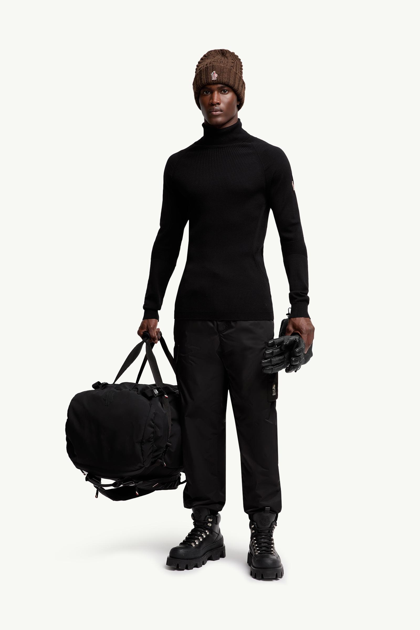 Black Wool Blend Turtleneck Sweater - Mid-Layers for Men | Moncler US