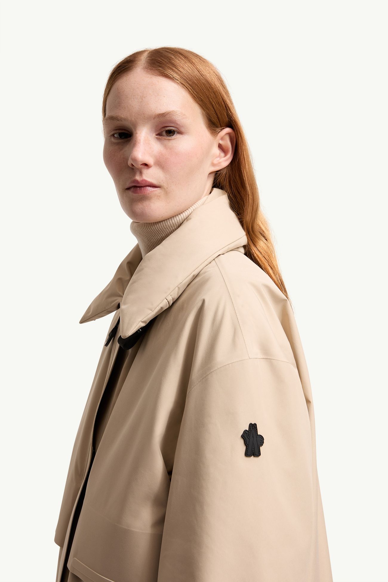 Caurel女士羊毛皮饰边保暖夹克外套 女士 米色 Moncler 1