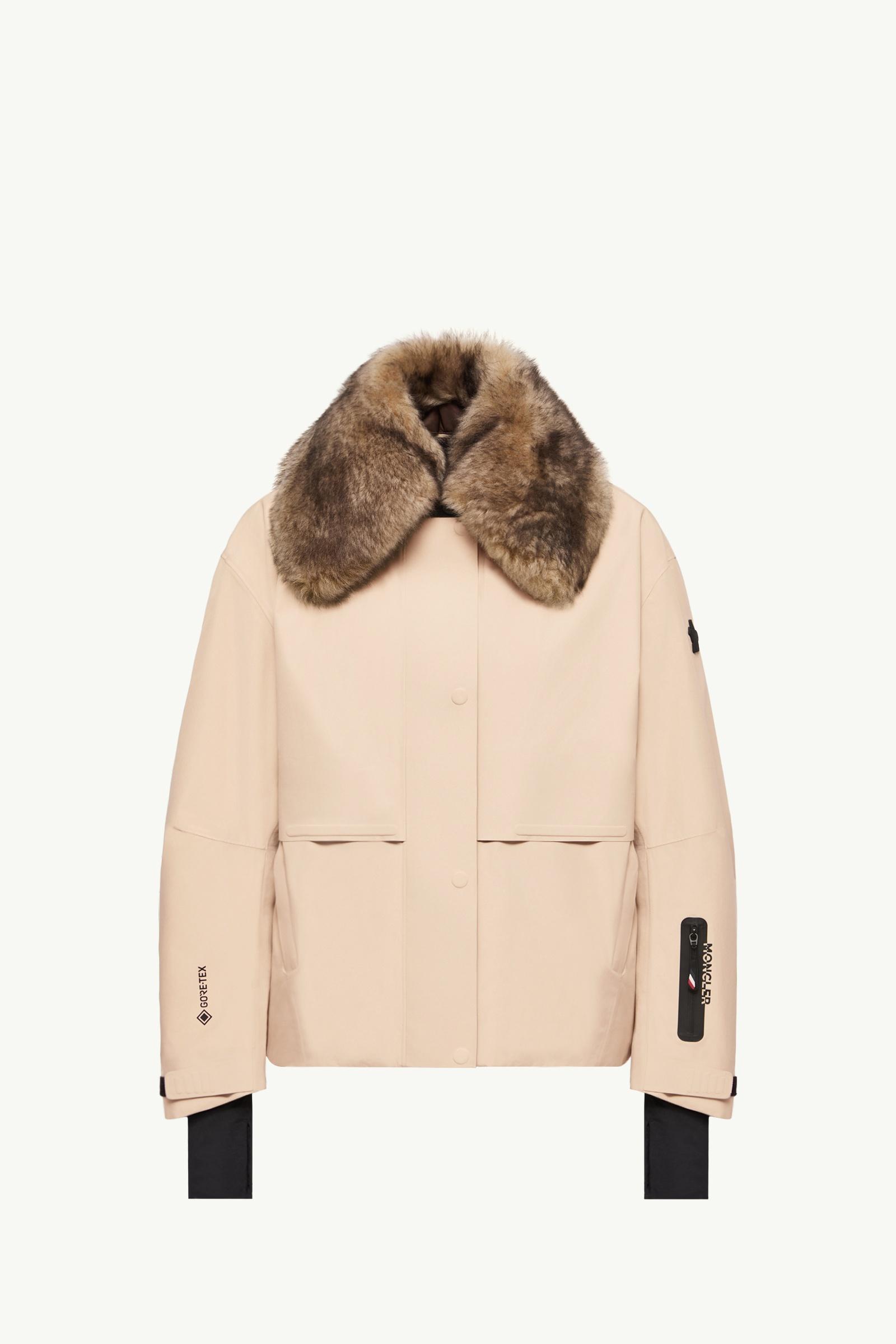 Veste de ski isolante Caurel en GORE-TEX® à bordures en shearling Femmes Beige Moncler, 1 of 0