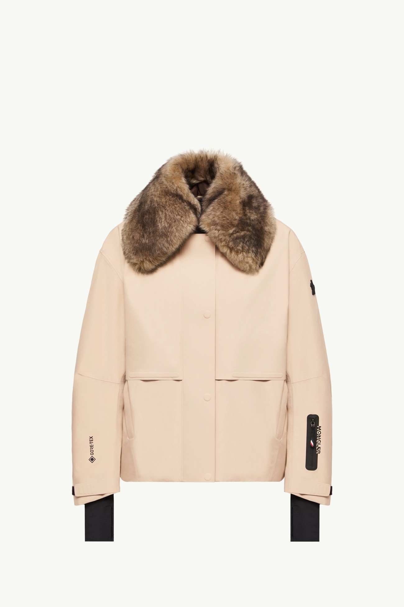 Caurel GORE-TEX® Shearling-Trimmed Insulated Ski Jacket Women Beige Moncler 2