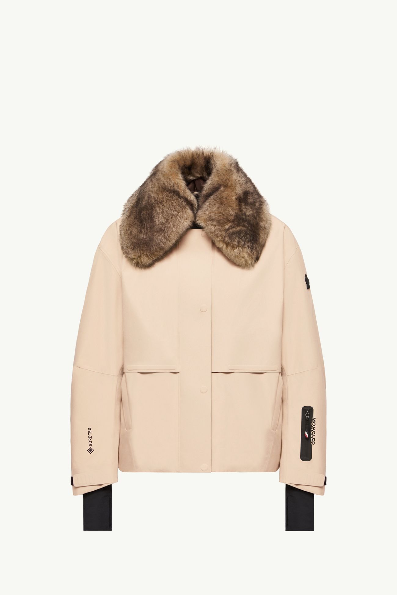 Caurel女士羊毛皮饰边保暖夹克外套 女士 米色 Moncler 2