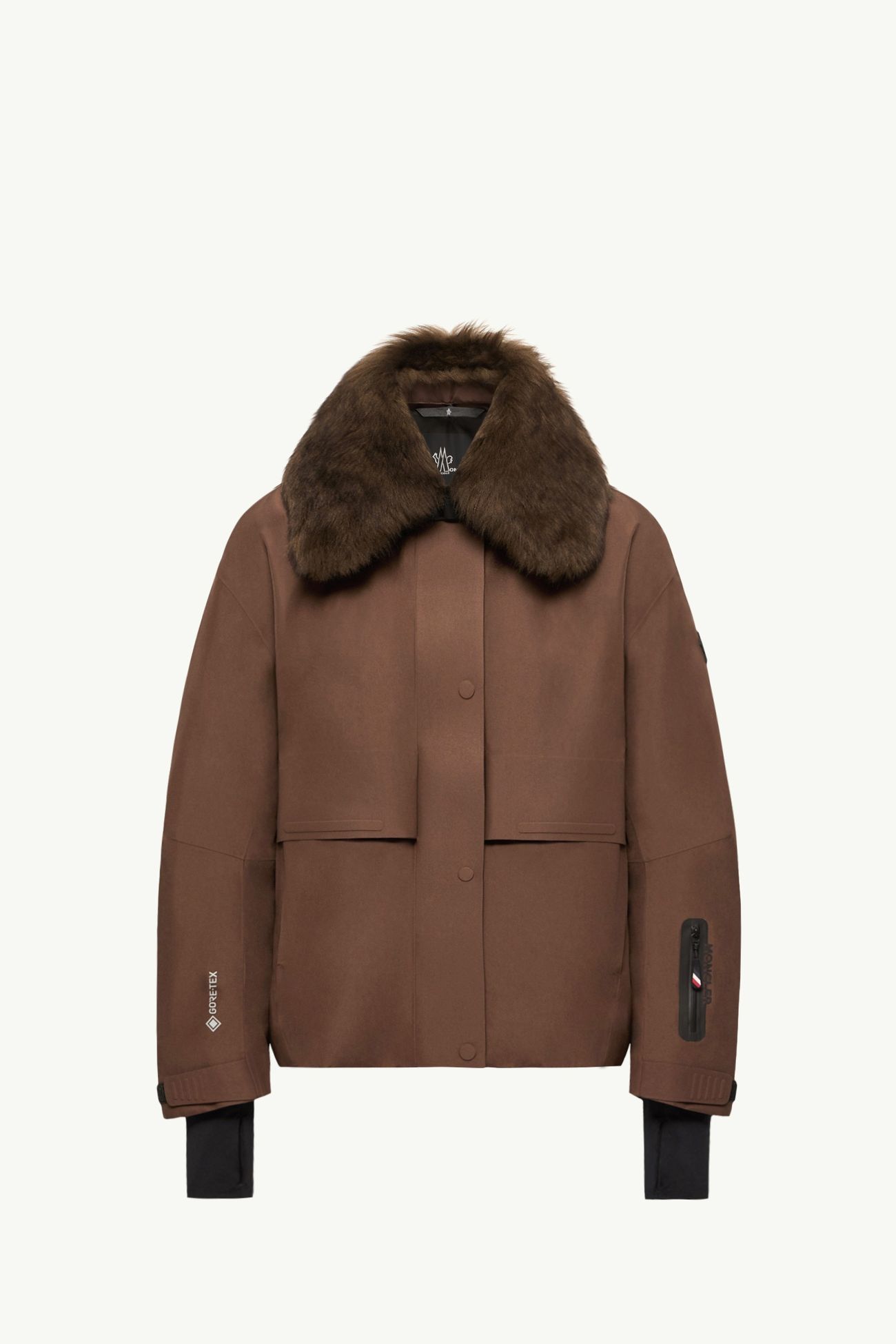 Caurel GORE-TEX®羔羊毛飾邊保暖滑雪外套 女士 啡色 Moncler 2