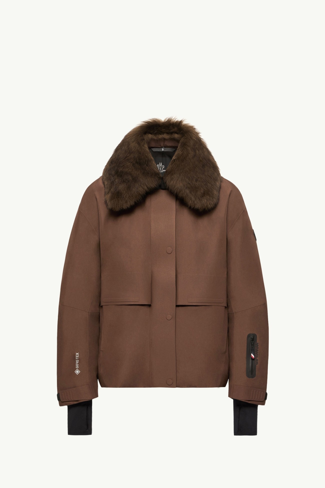 Caurel GORE-TEX®羔羊毛飾邊保暖滑雪外套 女士 啡色 Moncler 2