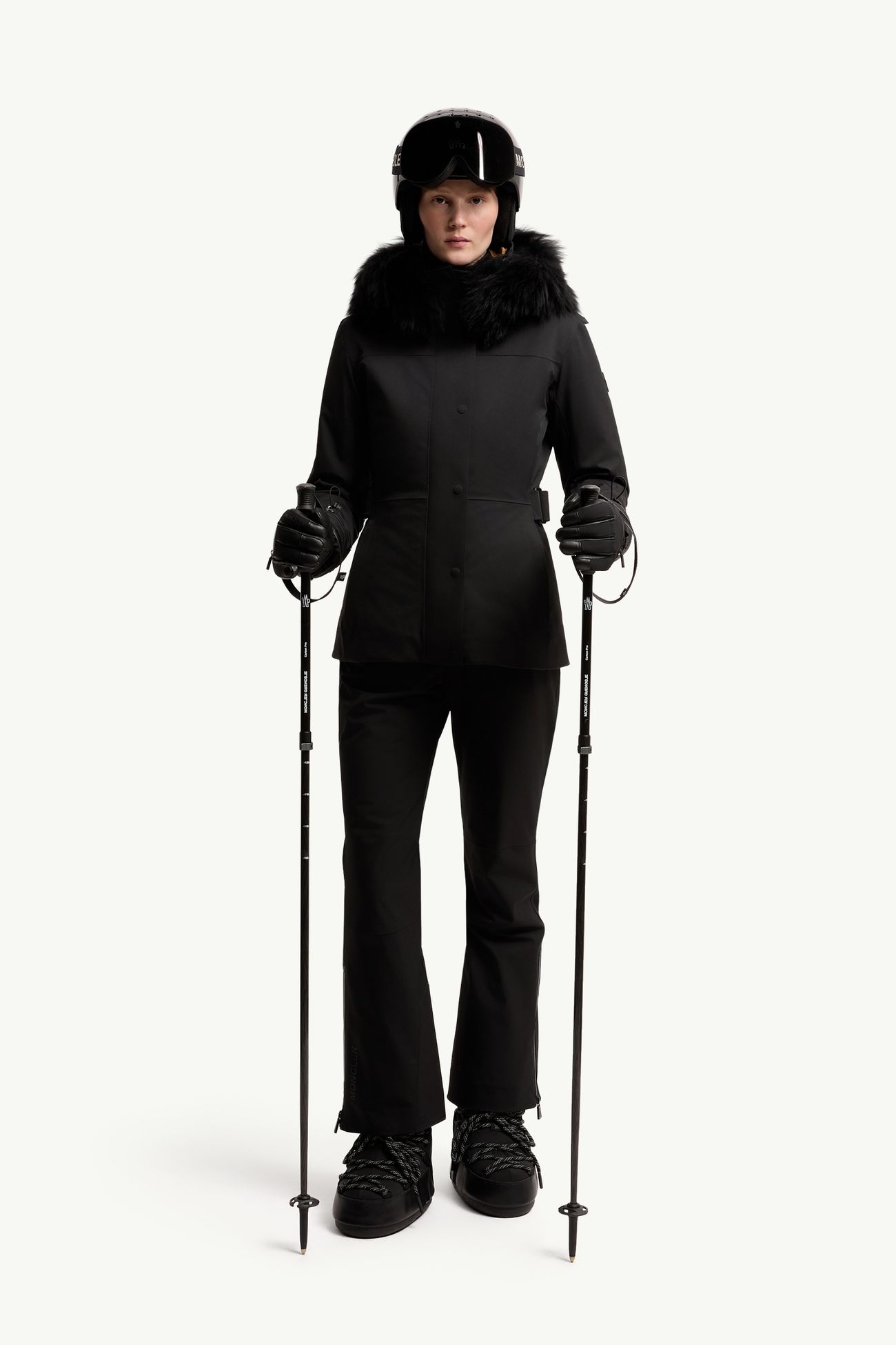 Loira 패딩 후드 스키 재킷 여성 블랙 Moncler 0
