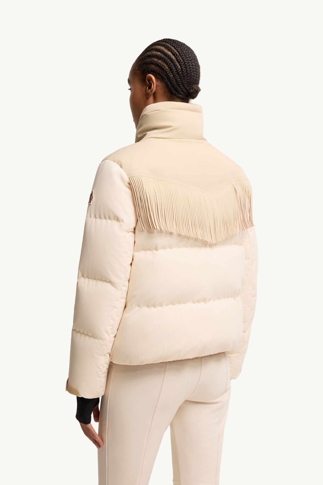 Veste de ski isolante à franges Bessin Femmes Beige Clair Moncler 4
