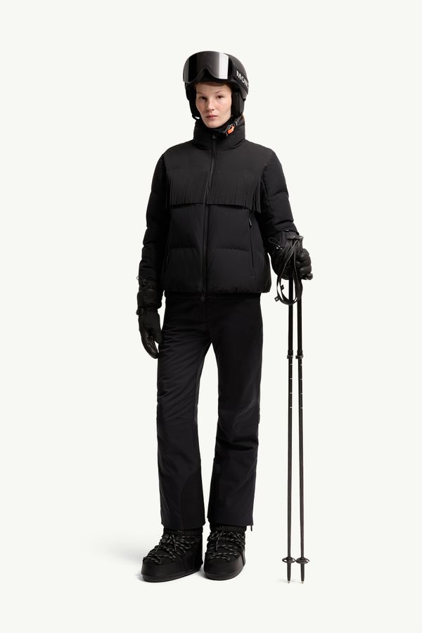 Bessin isolierte Skijacke mit Fransen Damen Schwarz Moncler 0
