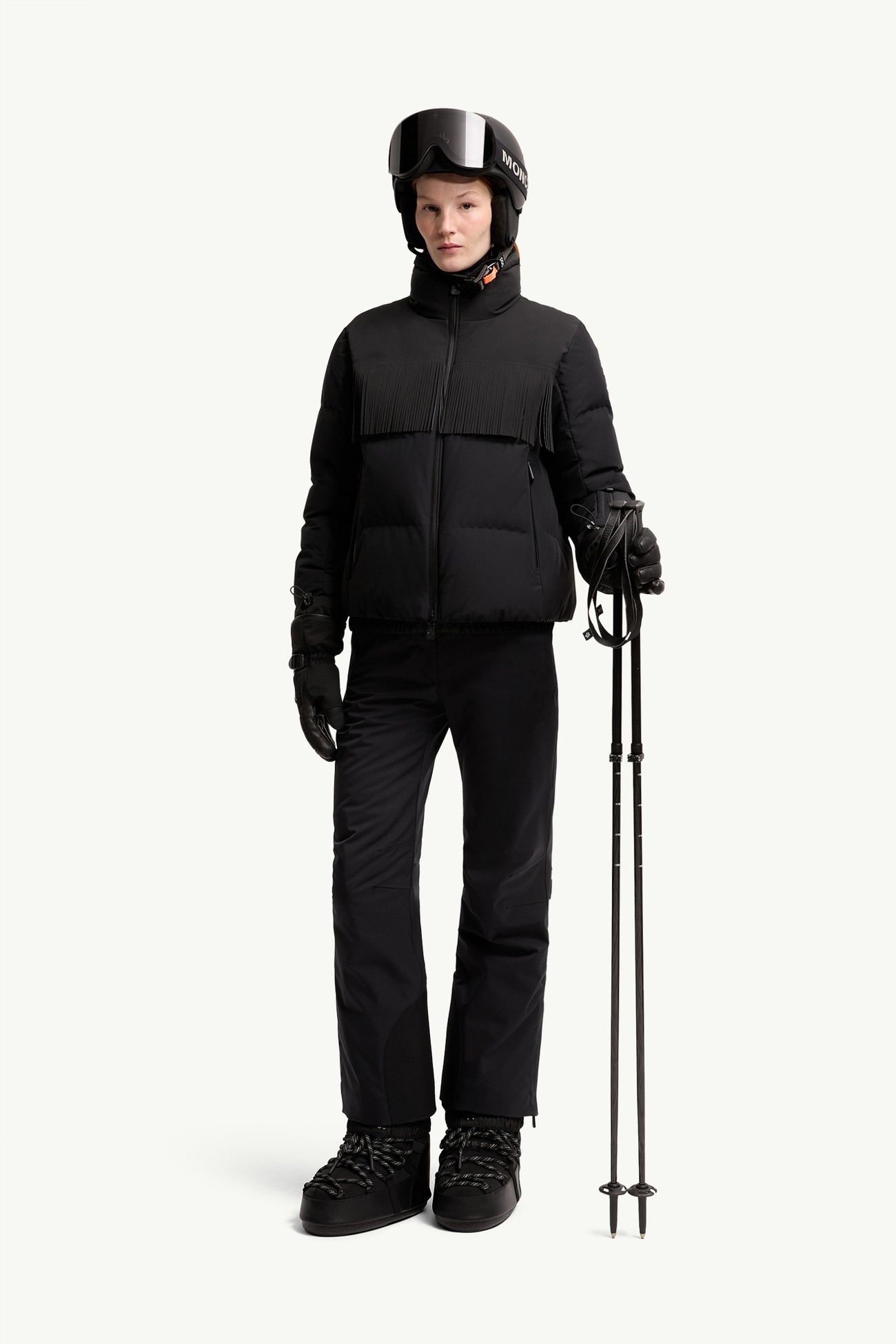 Bessin流蘇保暖滑雪外套 女士 黑色 Moncler 0