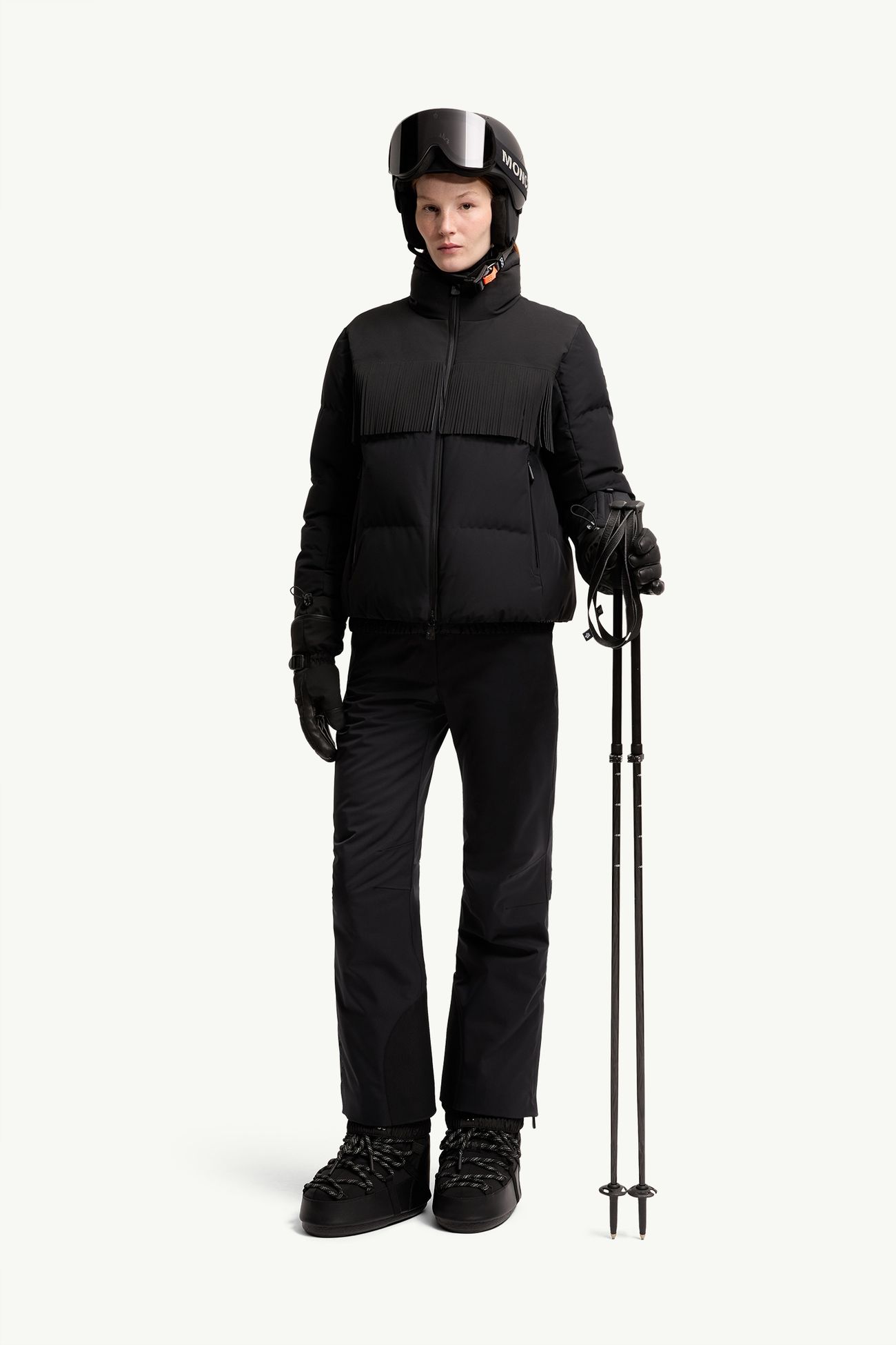 Veste de ski isolante à franges Bessin Femmes Noir Moncler 0