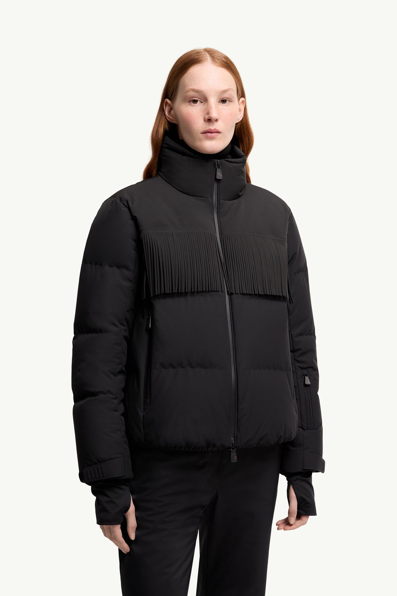 Bessin流蘇保暖滑雪外套 女士 黑色 Moncler 3