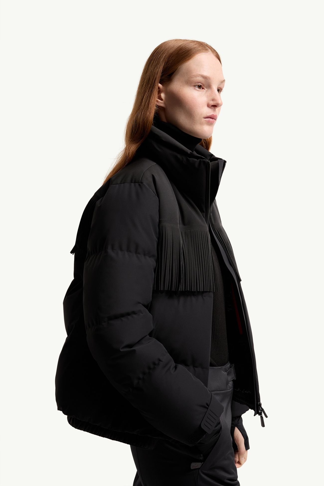 Bessin女士流苏保暖夹克外套 女士 黑色 Moncler 6