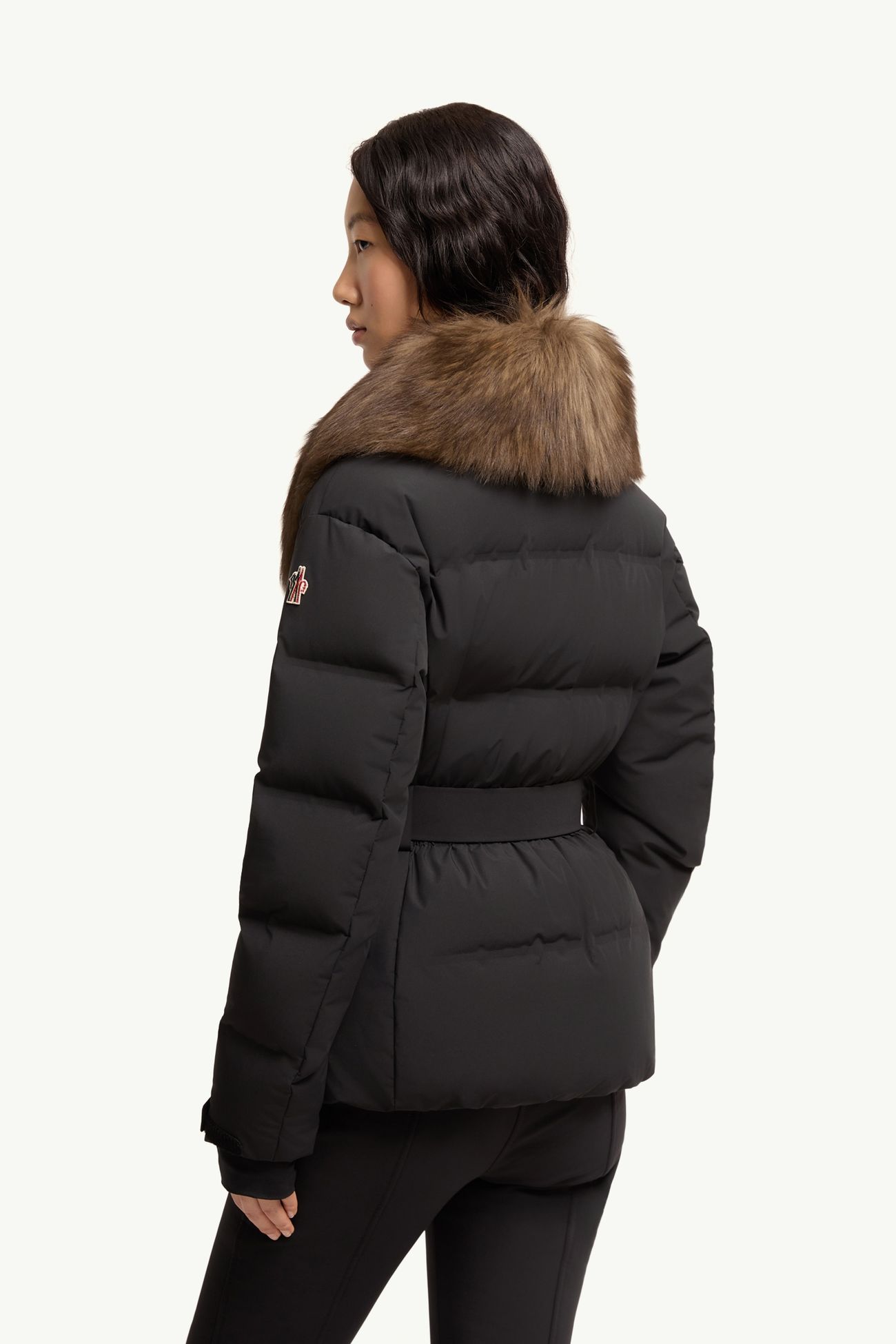 Sioule Shearling-Trimmed Insulated Ski Jacket Women Black Moncler 4