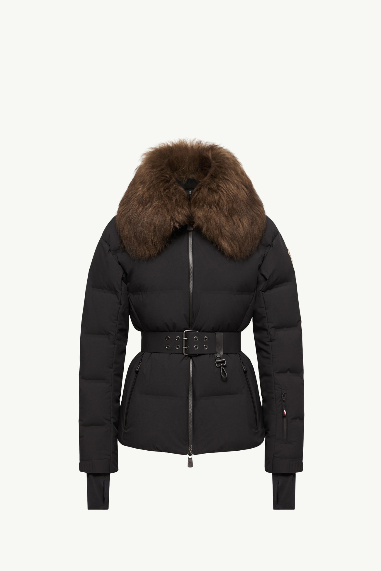Sioule羔羊毛飾邊保暖滑雪外套 女士 黑色 Moncler 2