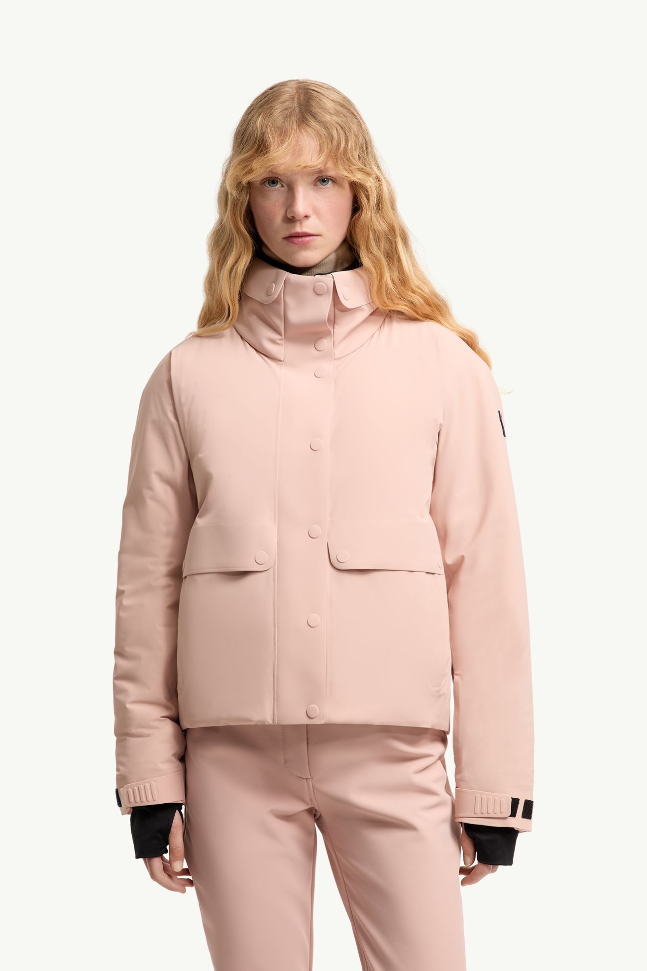 Veste de ski isolante à capuche Danses Femmes Rose Moncler 3