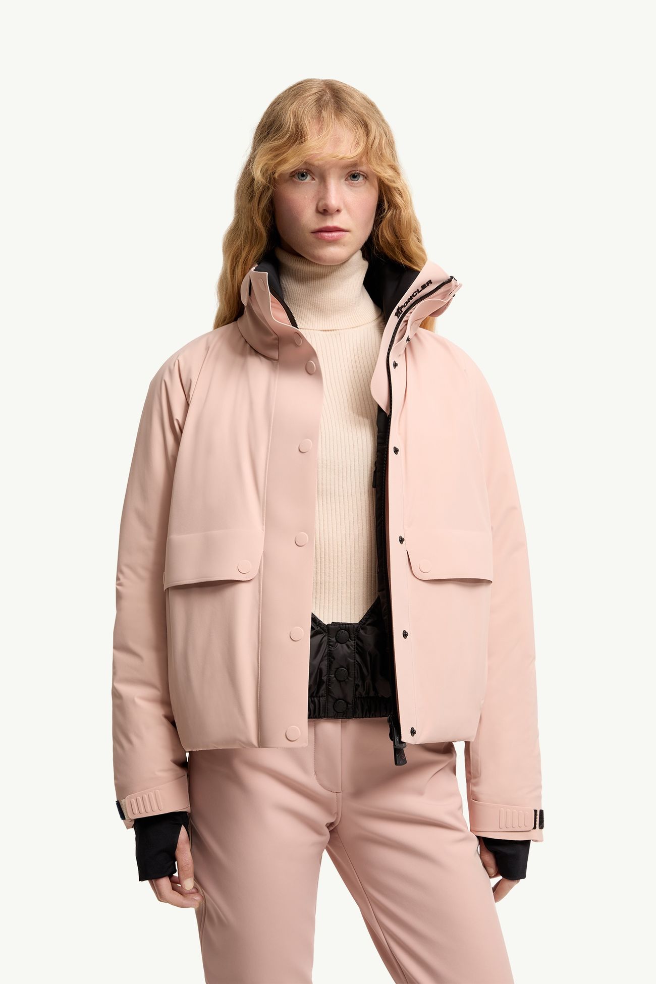 Danses Insulated Hooded Ski Jacket Women Pink Moncler 6