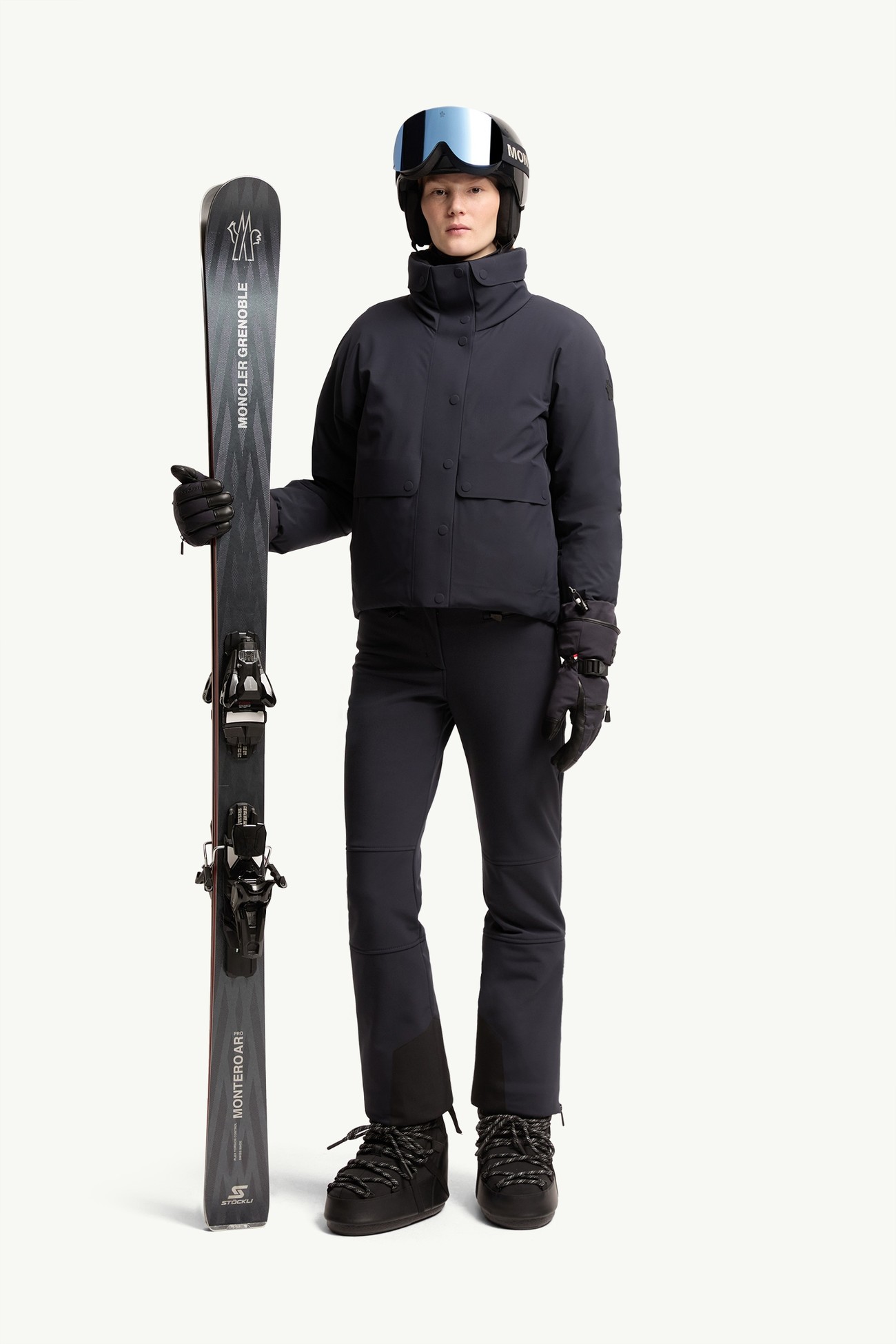 Giacca da sci imbottita con cappuccio Danses Donna Blu Navy Moncler 0