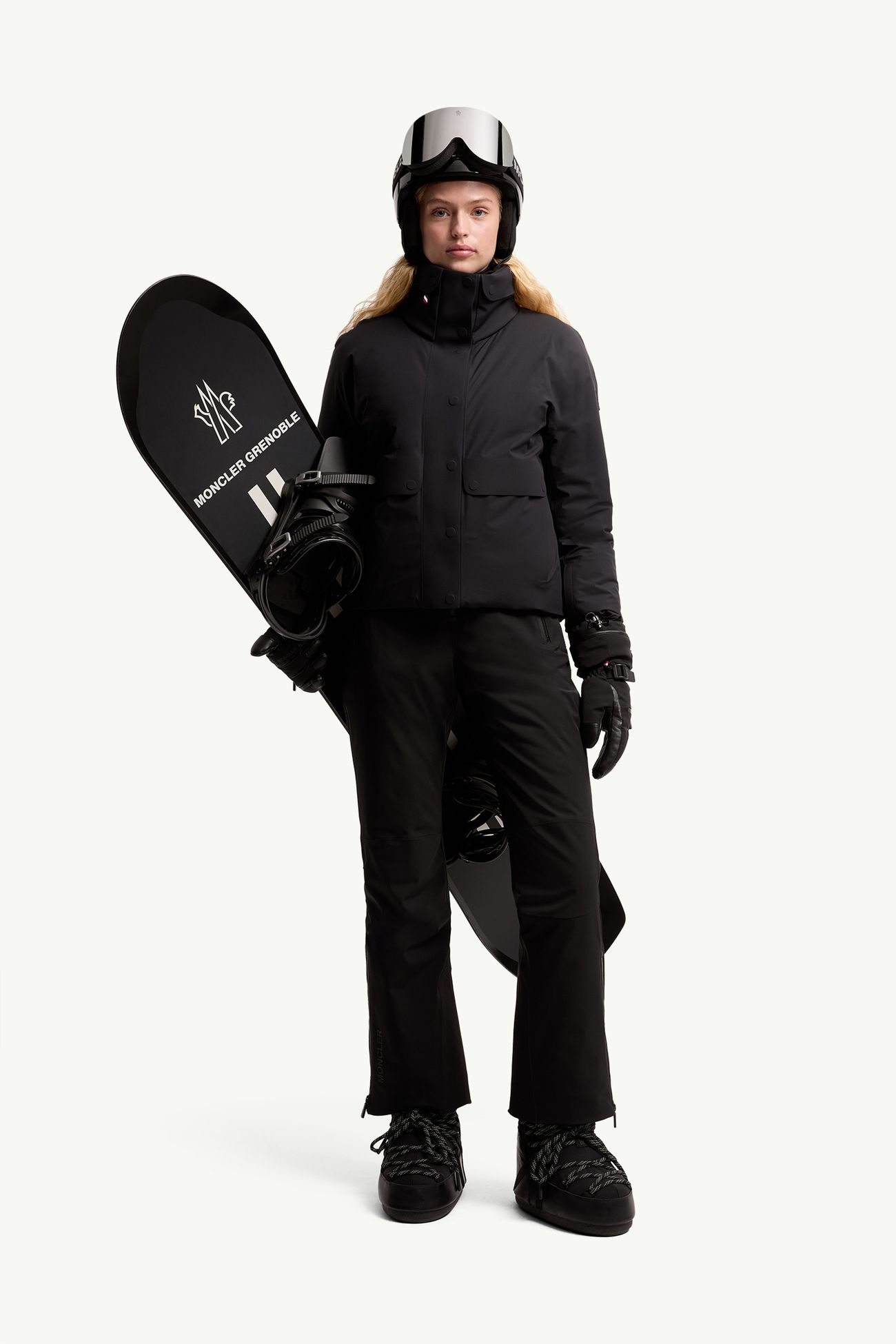 Danses isolierte Skijacke mit Kapuze Damen Schwarz Moncler 0