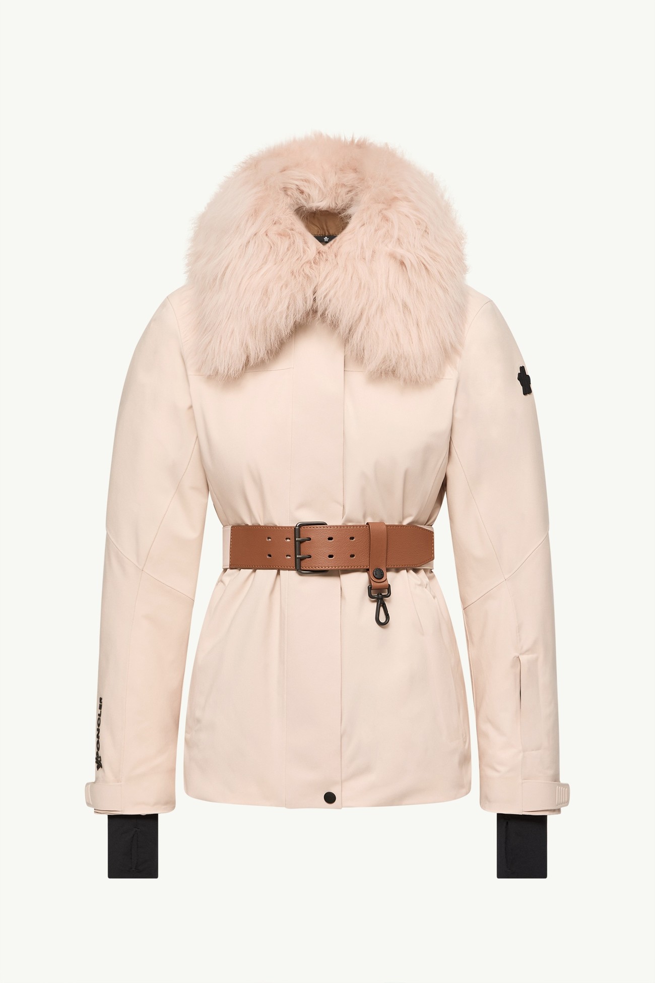 Vizelles Shearling-Trimmed Ski Jacket Women Pink Moncler 2