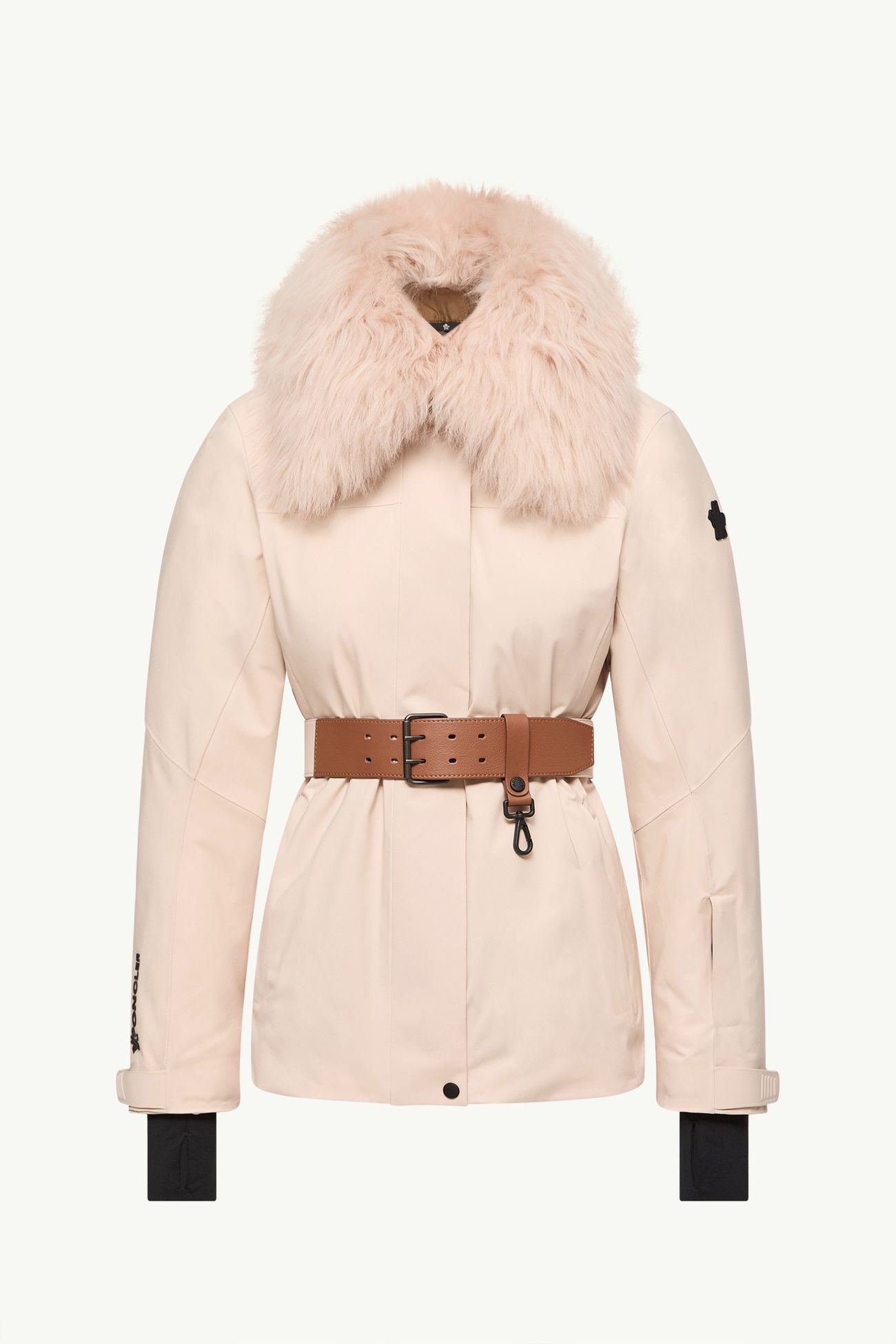 Vizelles羔羊毛飾邊滑雪外套 女士 粉紅色 Moncler 2