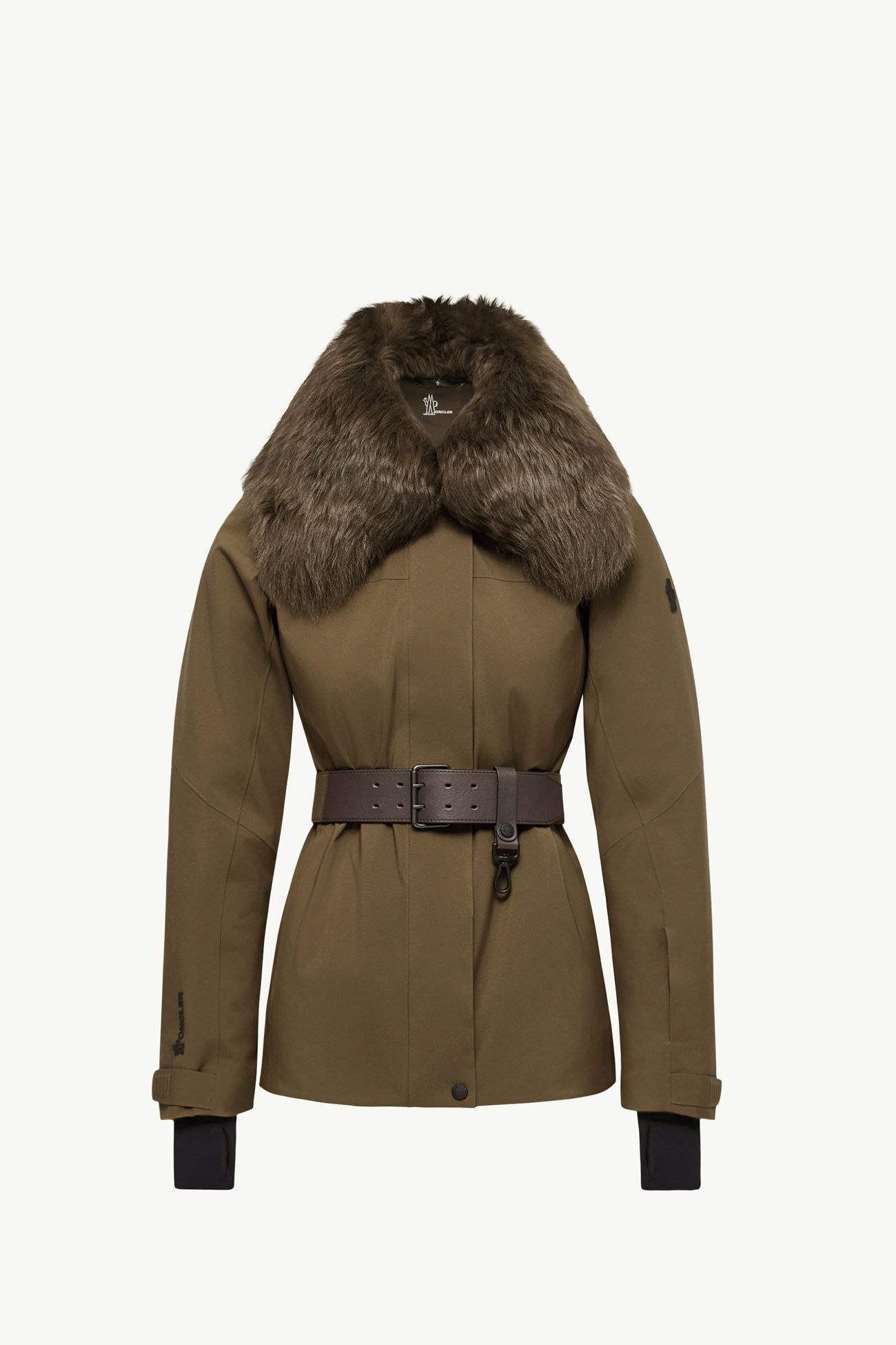 Giacca da sci Vizelles con orlo in shearling Donna Verde Oliva Moncler 2