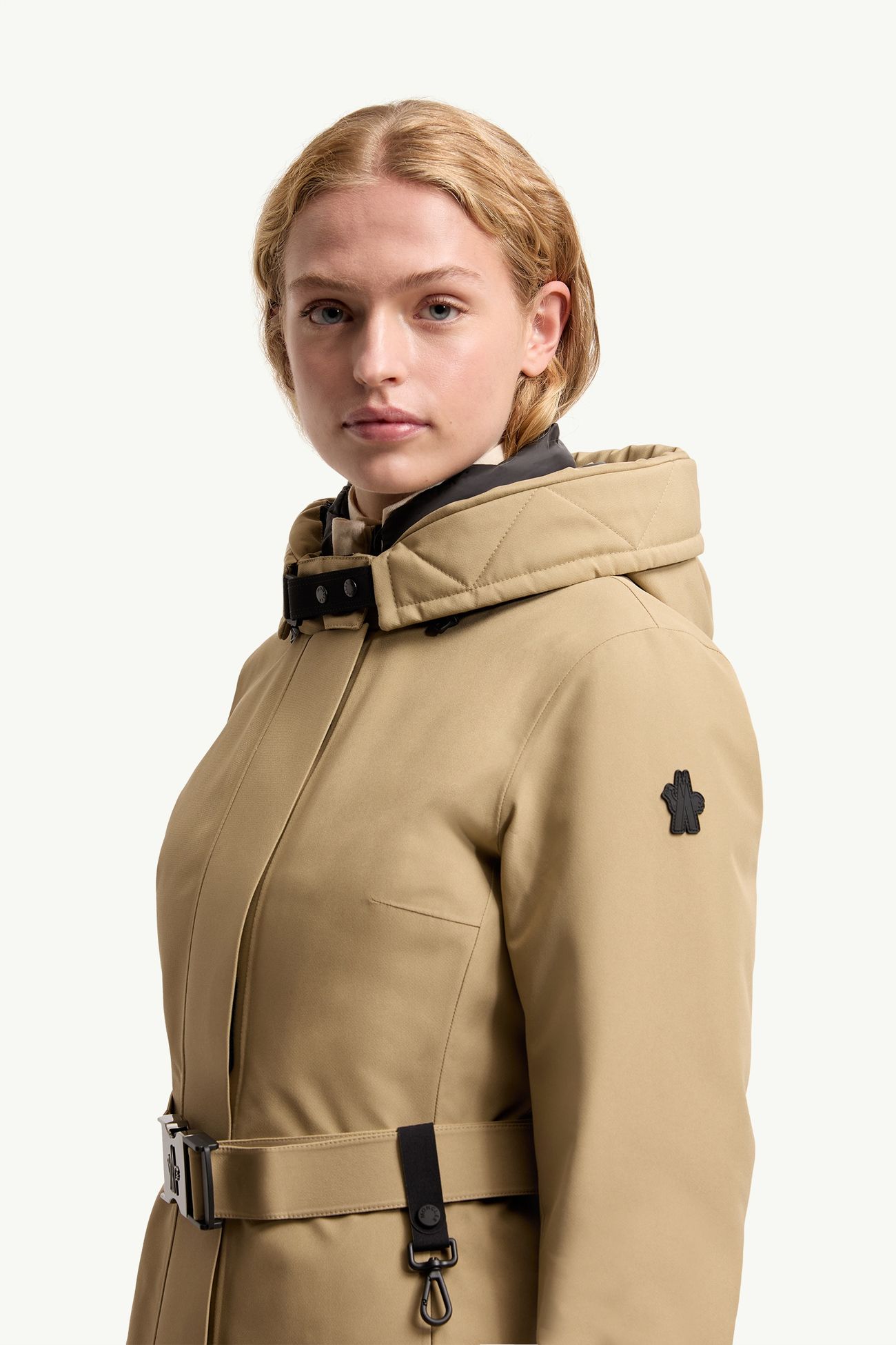 Giacca da sci Laplance in GORE-TEX® con cappuccio e orlo in shearling Donna Beige Moncler 1