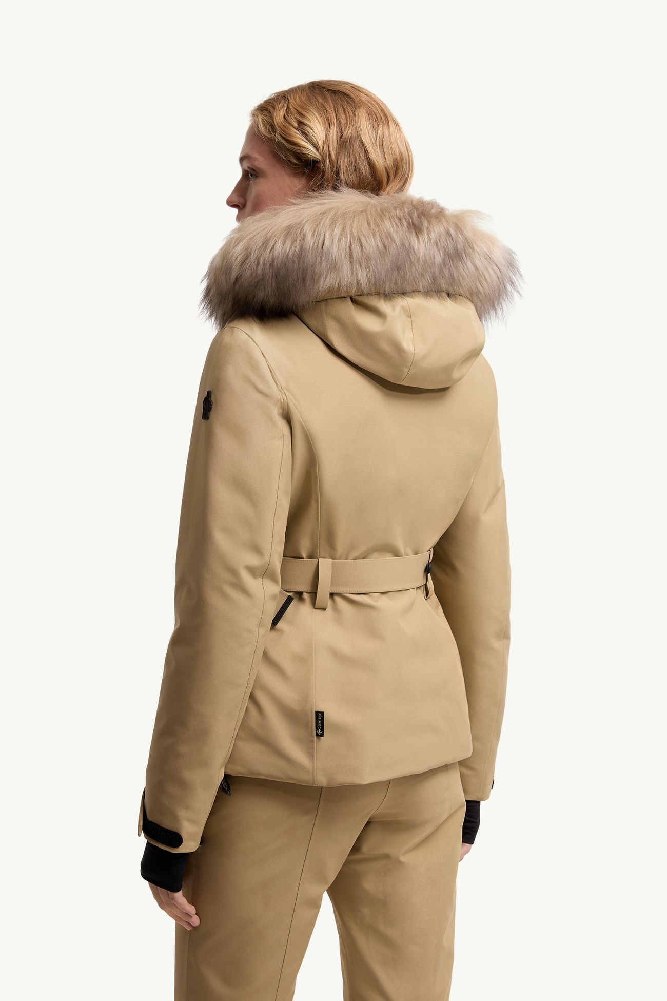 Giacca da sci Laplance in GORE-TEX® con cappuccio e orlo in shearling Donna Beige Moncler 4