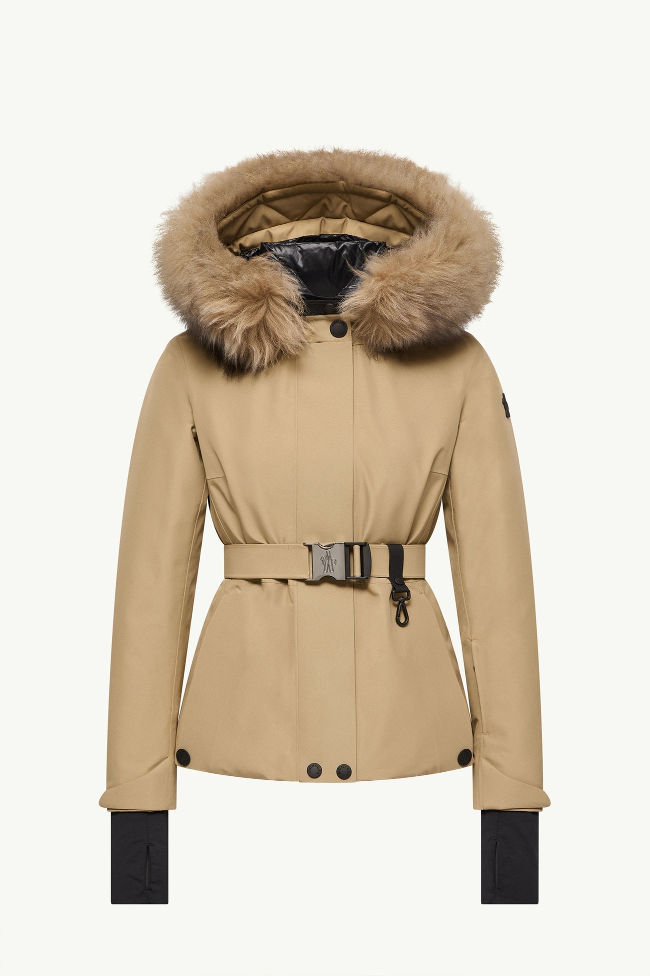 Giacca da sci Laplance in GORE-TEX® con cappuccio e orlo in shearling Donna Beige Moncler 2