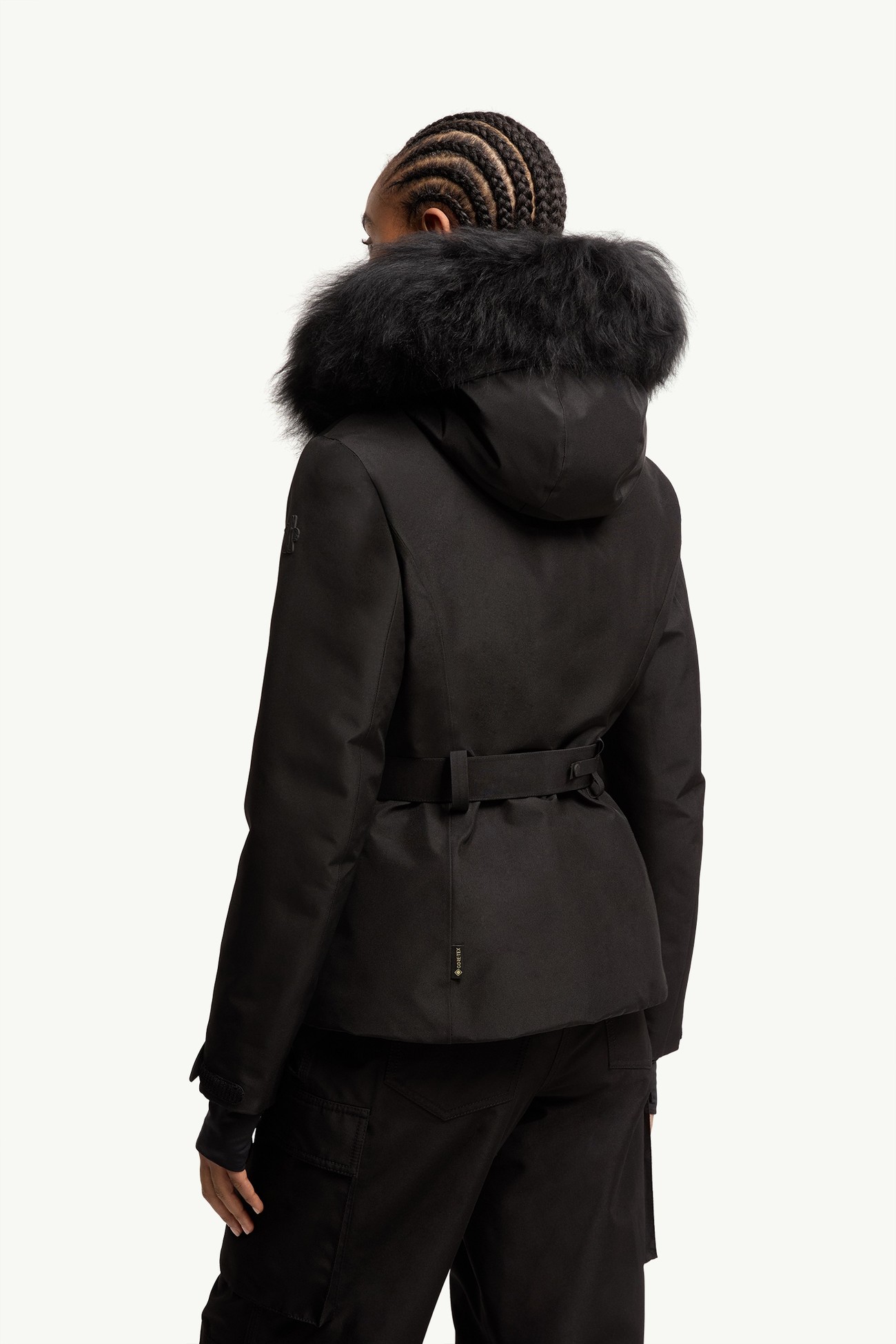 Laplance GORE-TEX Skijacke mit Shearling-Besatz und Kapuze Damen Schwarz Moncler 4