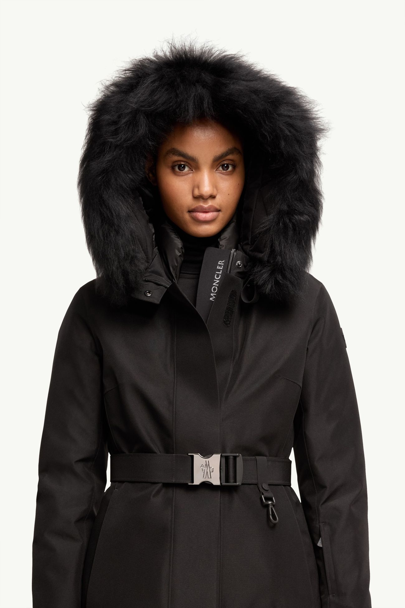 Laplance GORE-TEX®羔羊毛飾邊連帽保暖滑雪外套 女士 黑色 Moncler 5