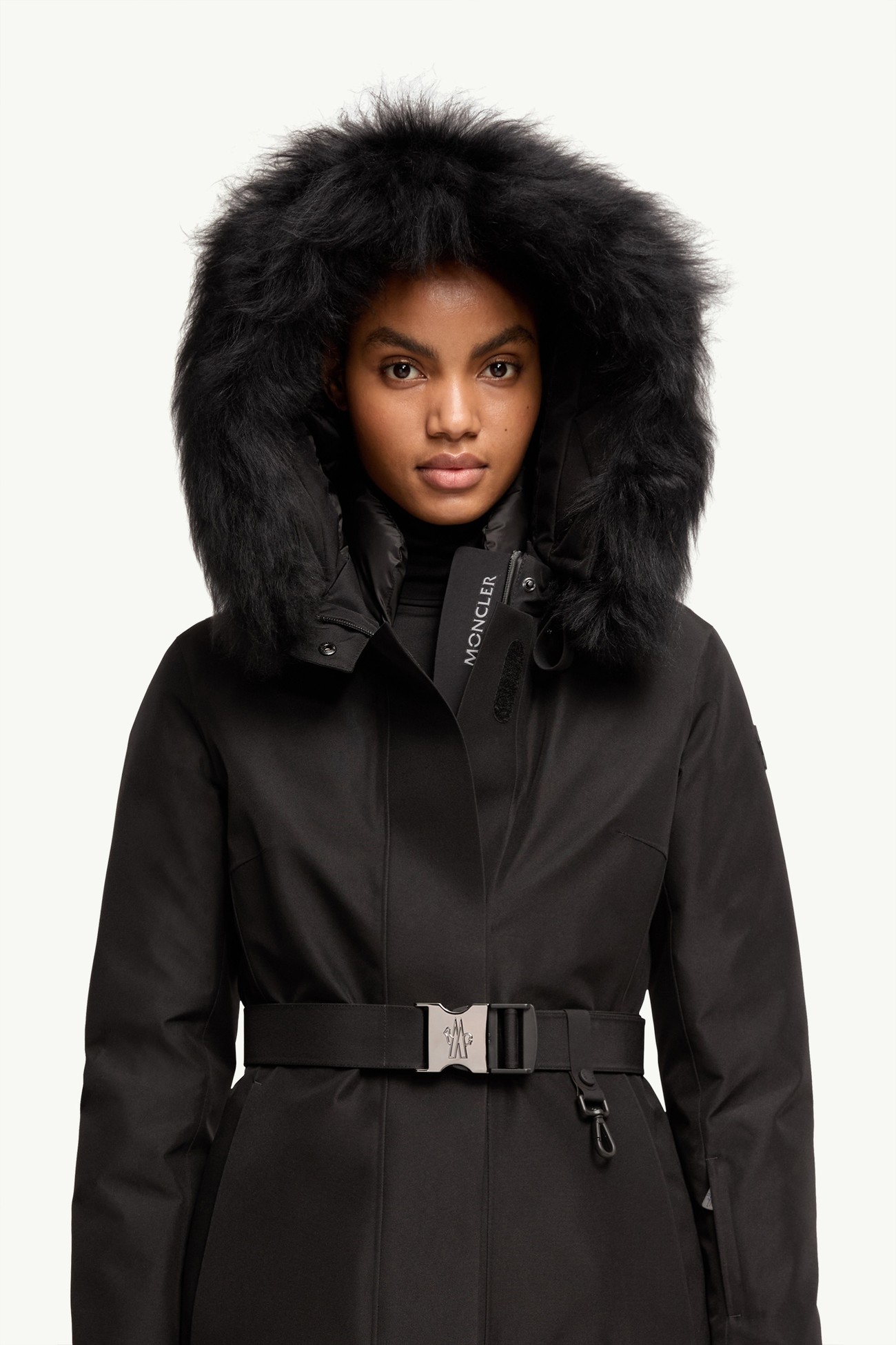 Laplance GORE-TEX®羔羊毛飾邊連帽保暖滑雪外套 女士 黑色 Moncler 5