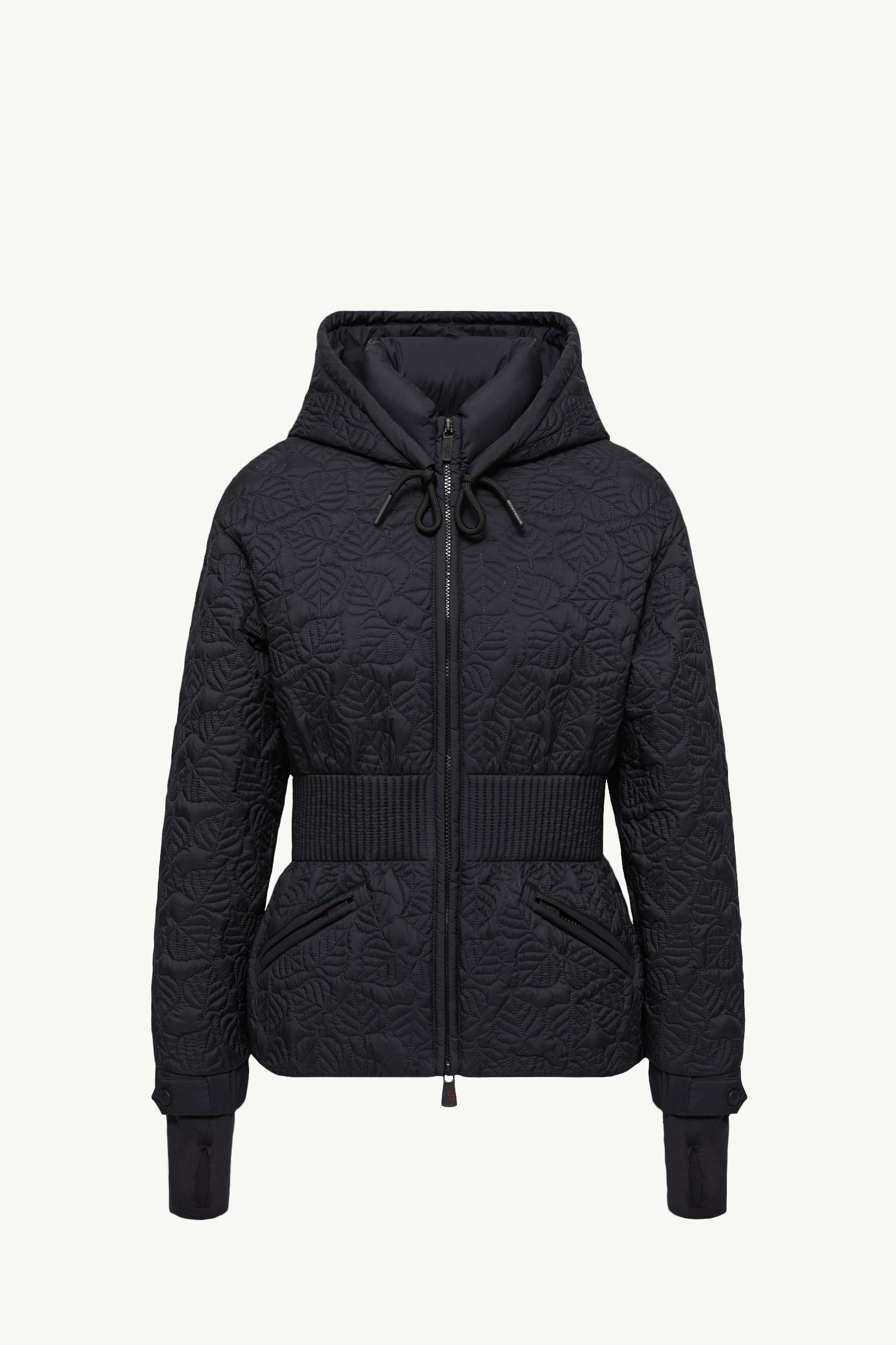 Piumino corto Etaules con cappuccio e ricamo con foglie Donna Blu Scuro Moncler, 1 of 0