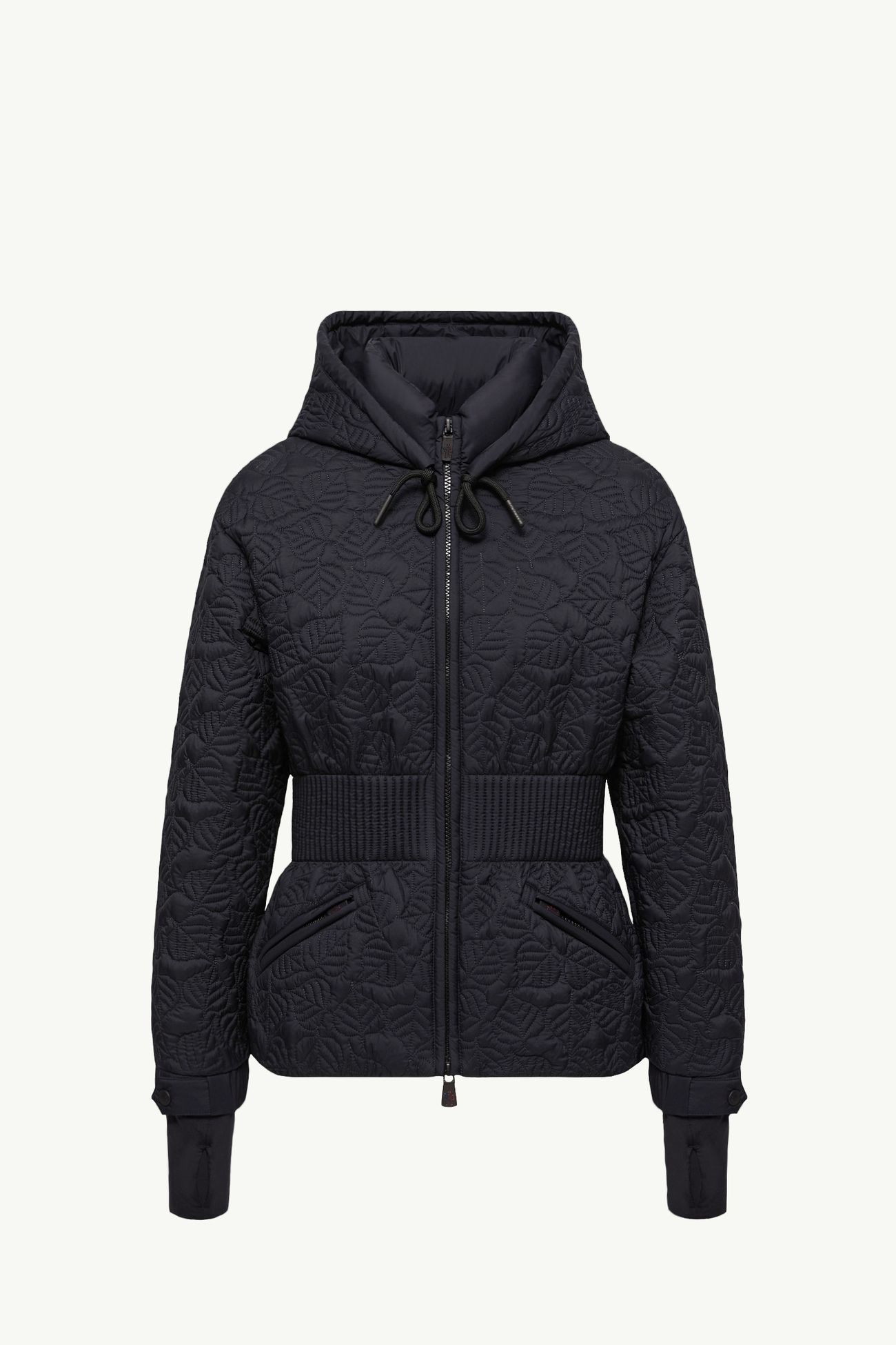 Doudoune courte à capuche Etaules à feuille brodée Femmes Bleu foncé Moncler 2