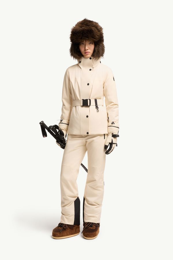 Hainets Insulated Ski Jacket Women White Ivory Moncler 0