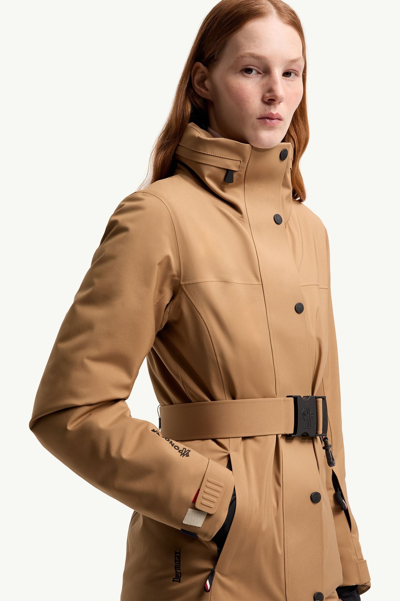 Giacca da Sci Imbottita Hainets Donna Beige Cammello Moncler 7