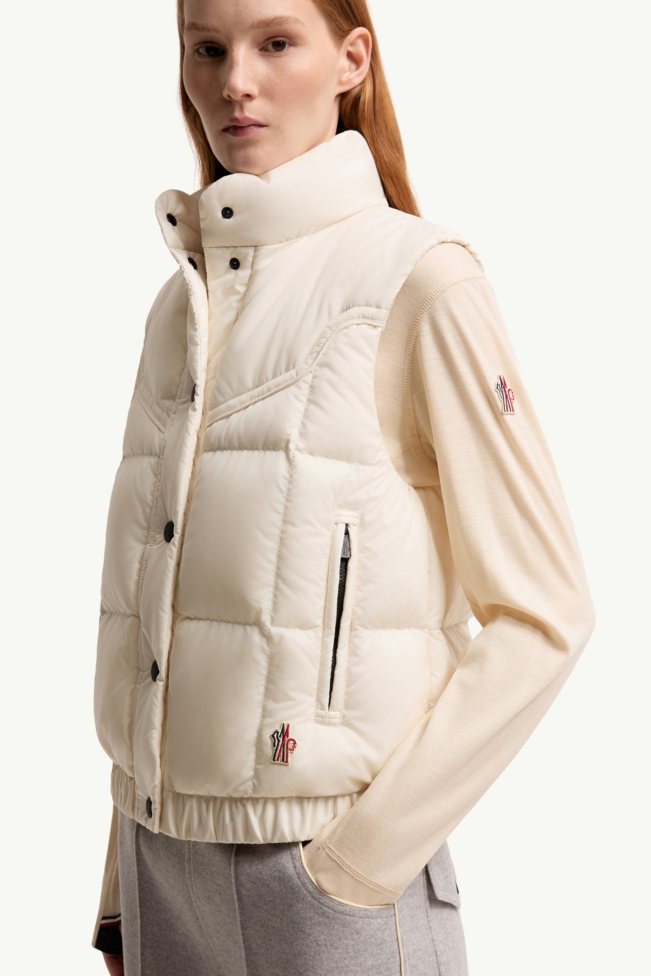 Doudoune sans manches Doucy à matelassage carré Femmes Blanc Moncler 5