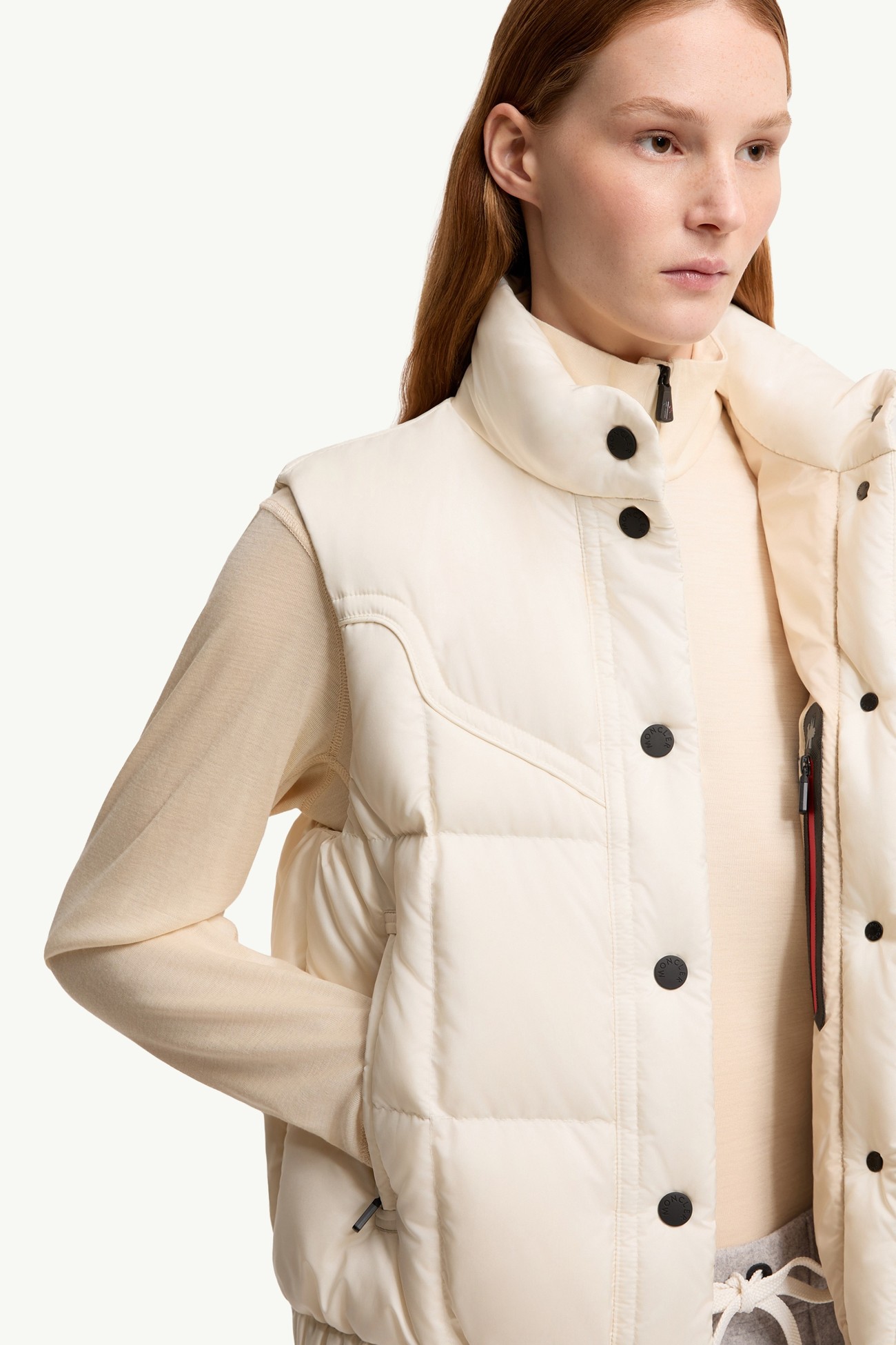 Doucy quadratisch gesteppte Daunenweste Damen Weiß Moncler 6