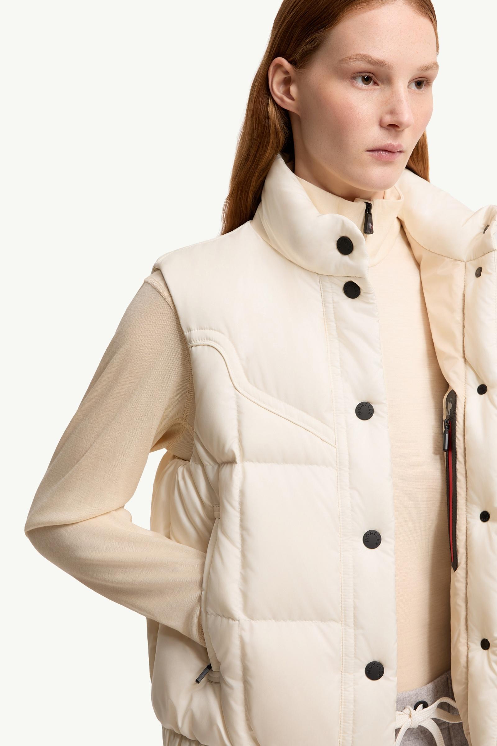 White Doucy Square-Quilted Down Gilet - Vests for Women | Moncler JP