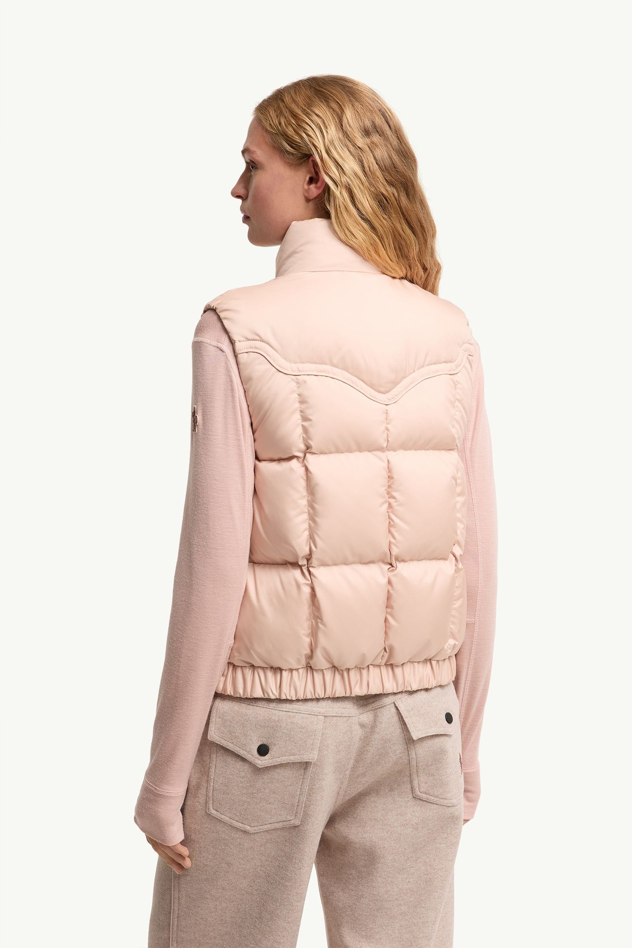 Doudoune sans manches Doucy à matelassage carré Femmes Rose Moncler 4