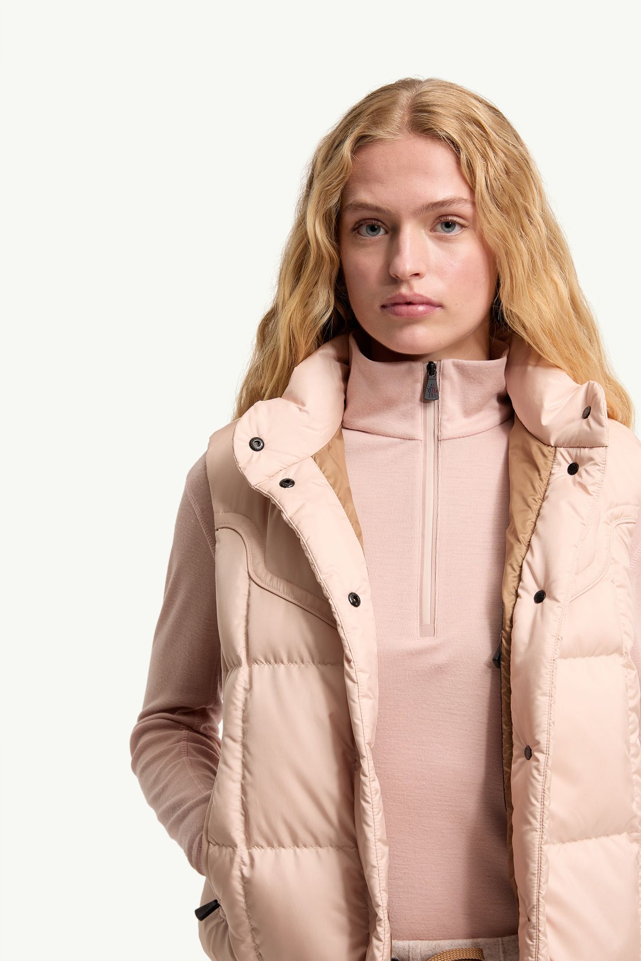 Doudoune sans manches Doucy à matelassage carré Femmes Rose Moncler 5
