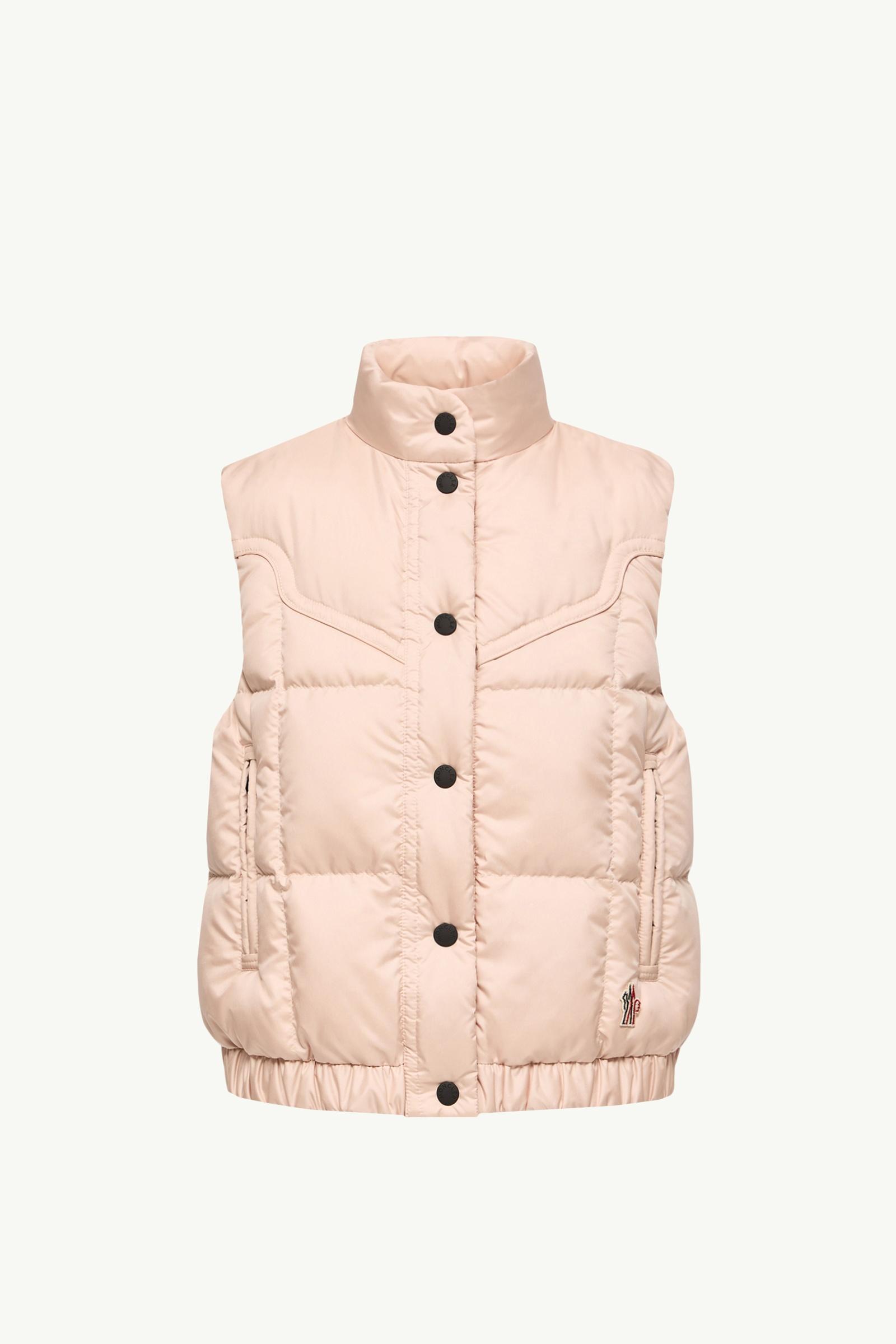 Gilet imbottito in piuma con trapuntatura a quadri Doucy Donna Rosa Moncler, 1 of 0