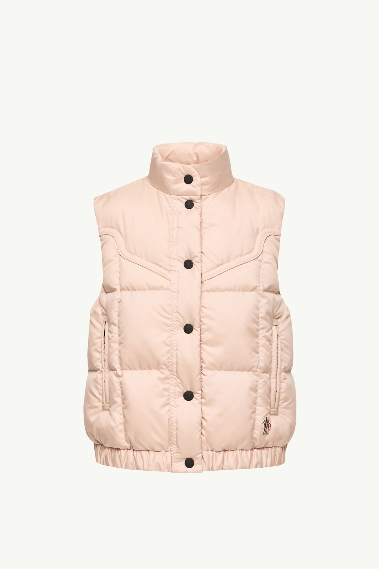Chaleco plumífero Doucy acolchado de cuadros Mujer Rosado Moncler 2
